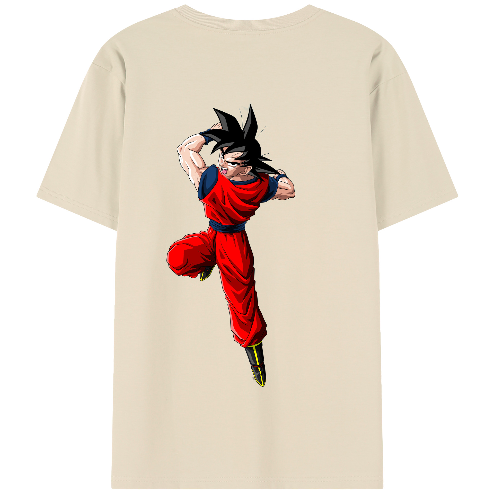 （画像用） ドラゴンボール 孫悟空（そん ごくう）Son Goku カカロット DRAGON BALL Kakarotto 綿100％半袖Tシャツ（背面プリント）