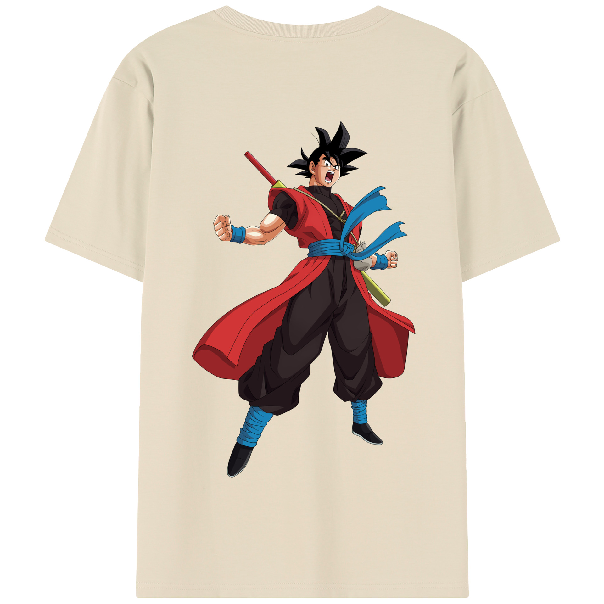 （画像用） ドラゴンボール 孫悟空（そん ごくう）Son Goku カカロット DRAGON BALL Kakarotto 綿100％半袖Tシャツ（背面プリント）