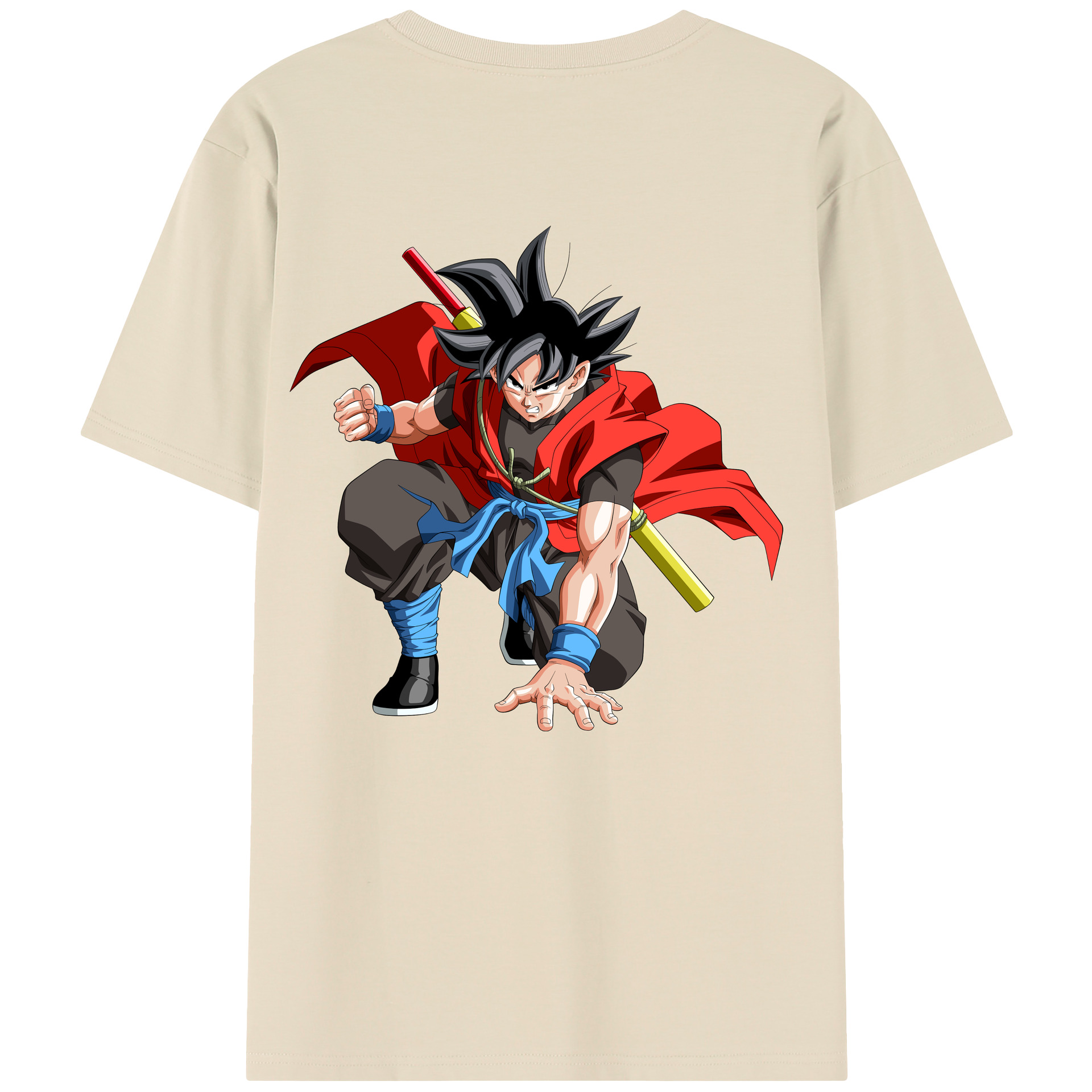 （画像用） ドラゴンボール 孫悟空（そん ごくう）Son Goku カカロット DRAGON BALL Kakarotto 綿100％半袖Tシャツ（背面プリント）