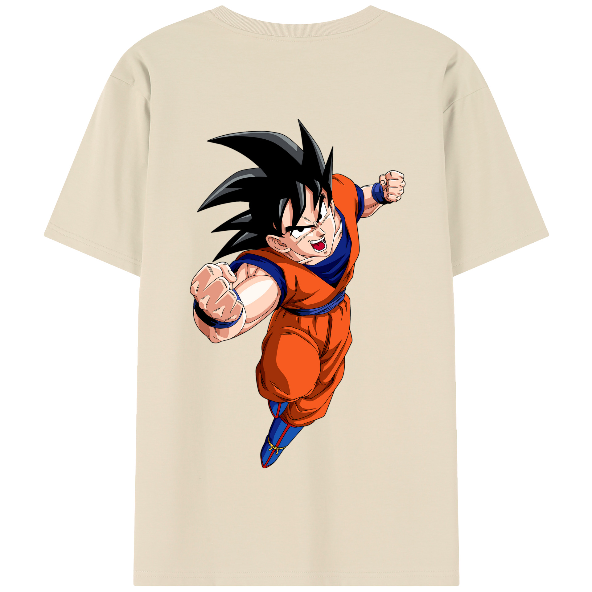 （画像用） ドラゴンボール 孫悟空（そん ごくう）Son Goku カカロット DRAGON BALL Kakarotto 綿100％半袖Tシャツ（背面プリント）