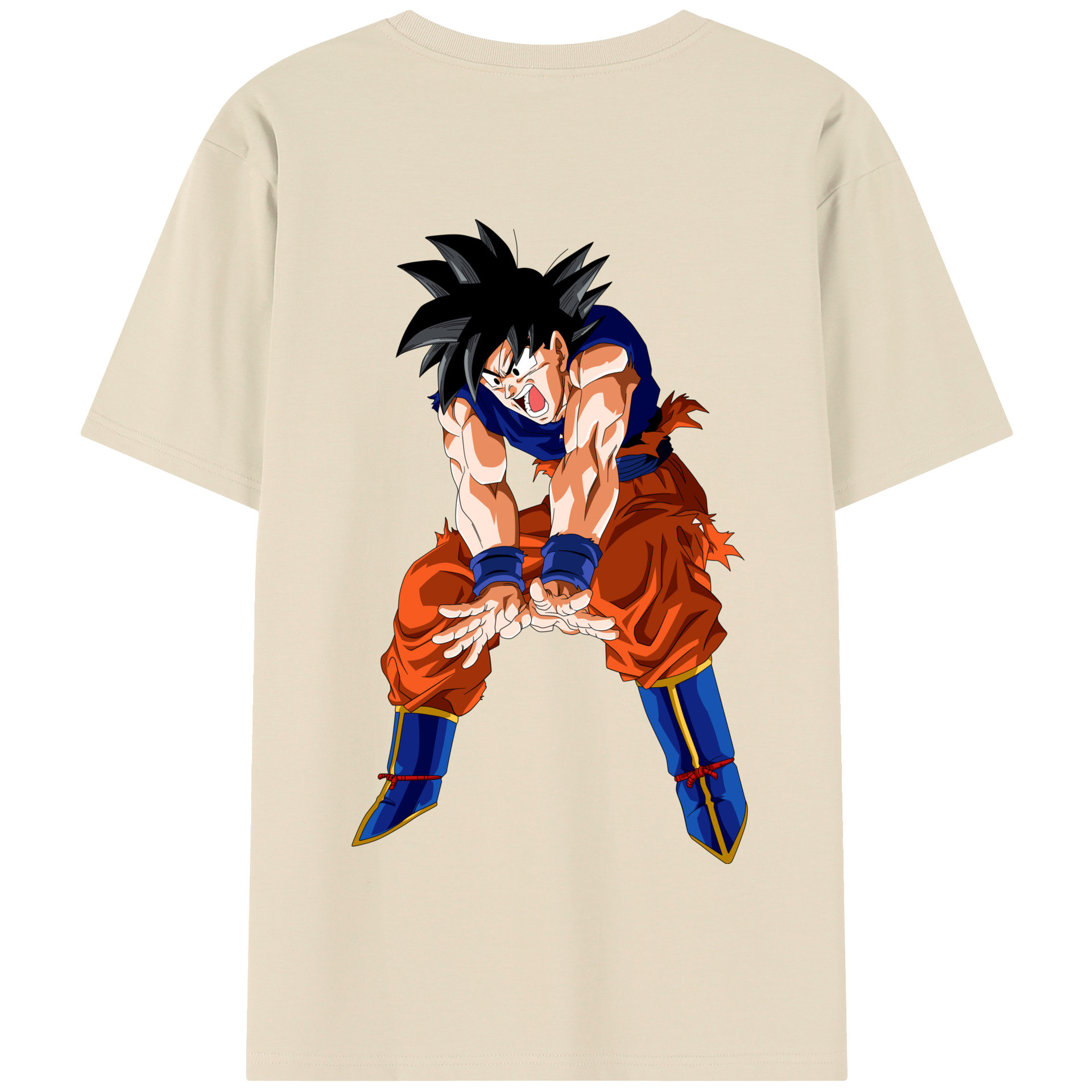 （画像用） ドラゴンボール 孫悟空（そん ごくう）Son Goku カカロット DRAGON BALL Kakarotto 綿100％半袖Tシャツ（背面プリント）