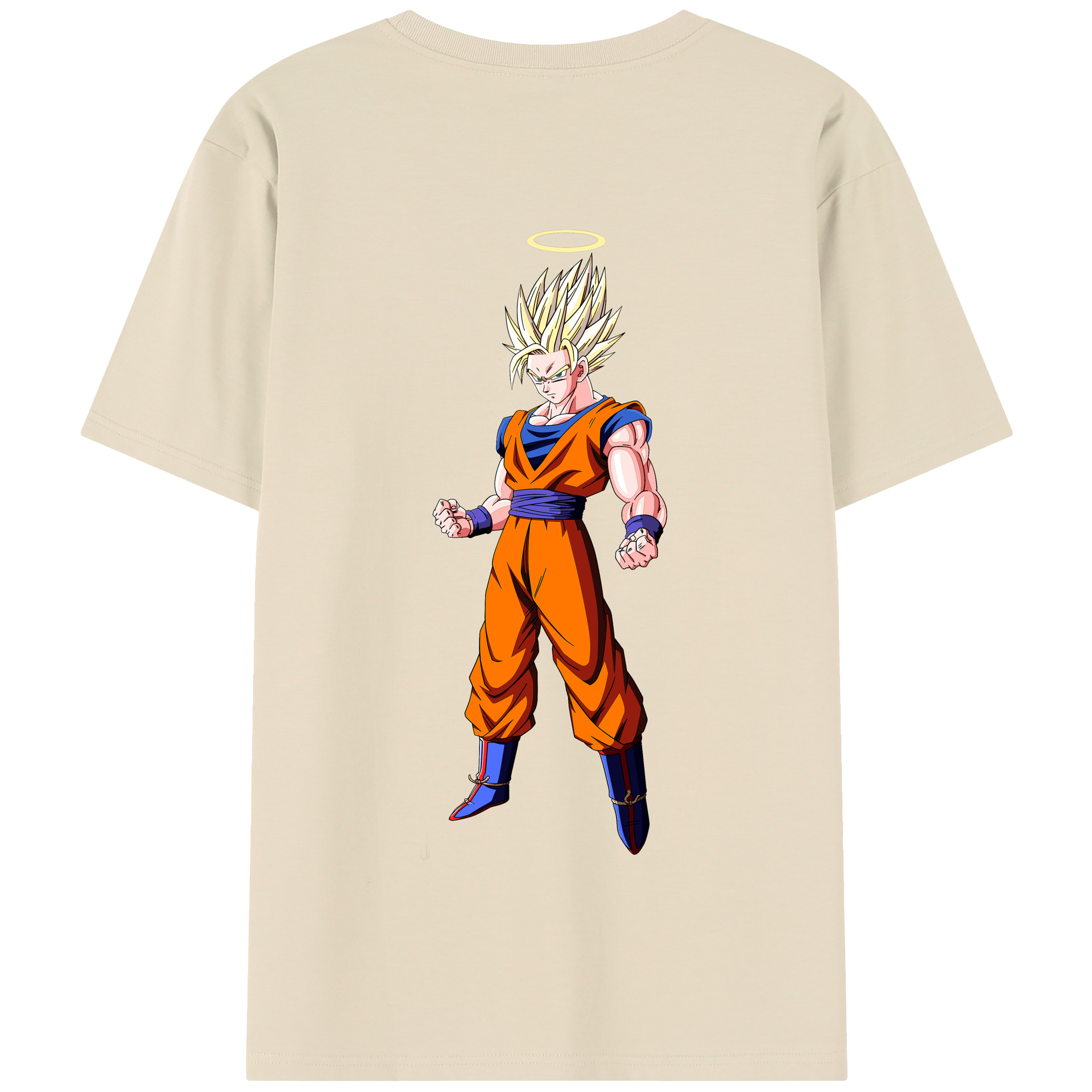 （画像用） ドラゴンボール 孫悟空（そん ごくう）Son Goku カカロット DRAGON BALL Kakarotto 綿100％半袖Tシャツ（背面プリント）