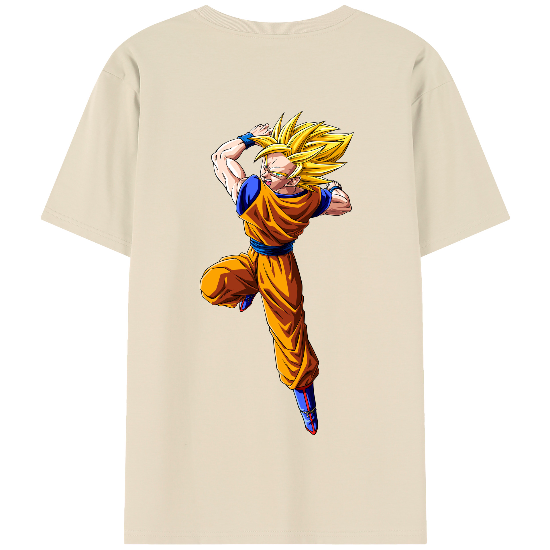 （画像用） ドラゴンボール 孫悟空（そん ごくう）Son Goku カカロット DRAGON BALL Kakarotto 綿100％半袖Tシャツ（背面プリント）