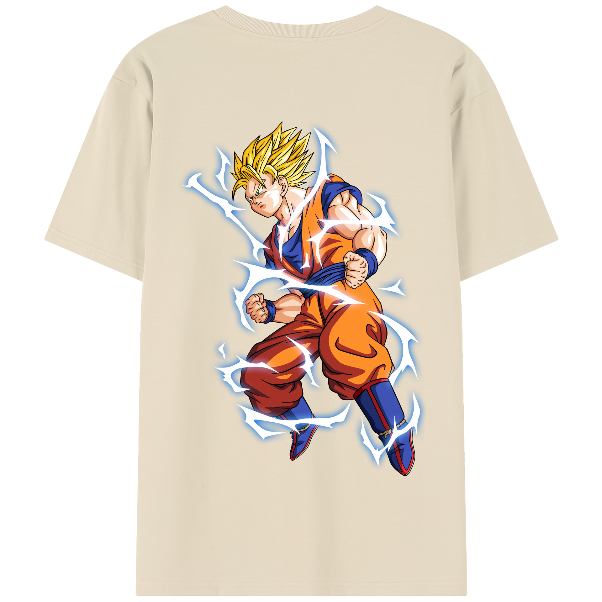 （画像用） ドラゴンボール 孫悟空（そん ごくう）Son Goku カカロット DRAGON BALL Kakarotto 綿100％半袖Tシャツ（背面プリント）