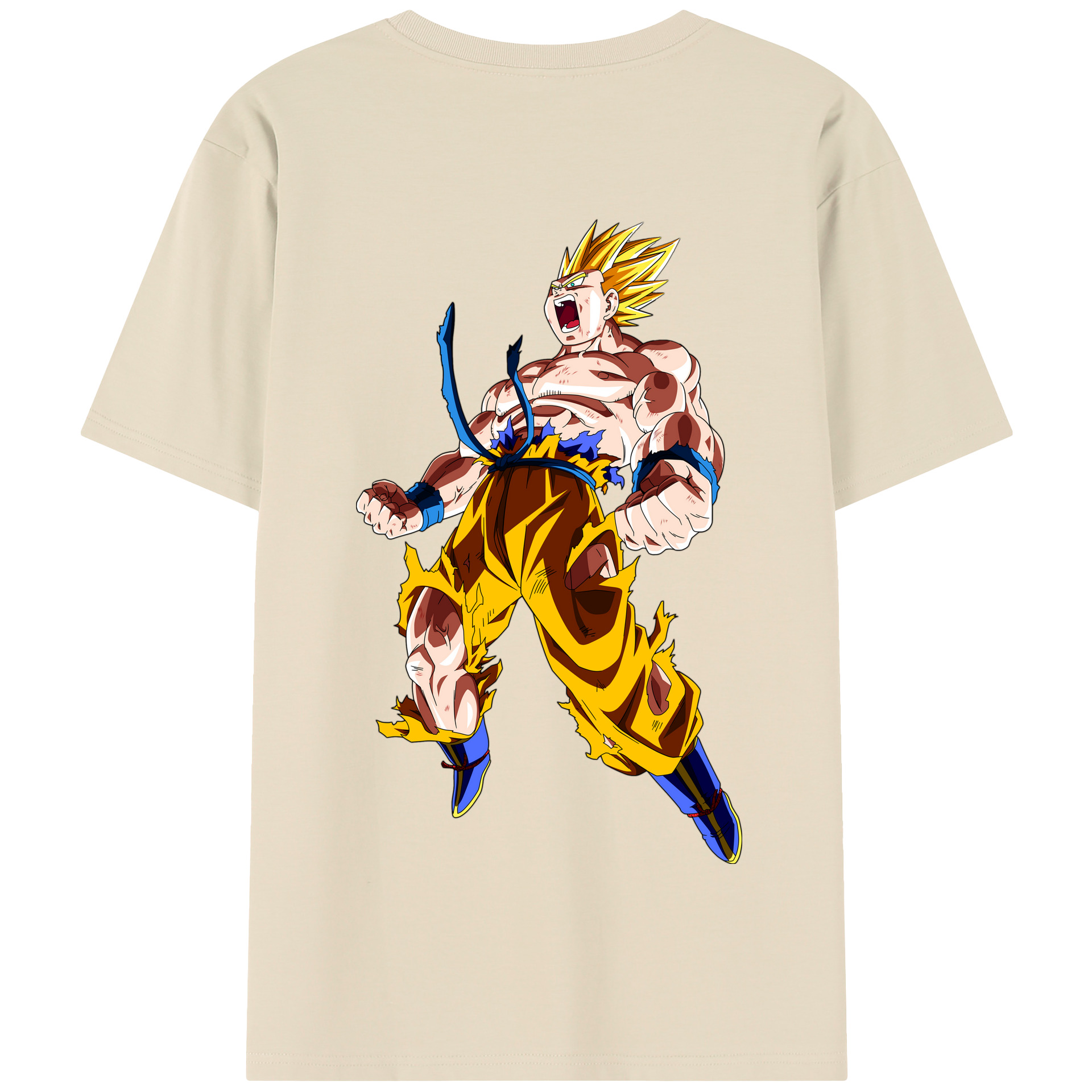 （画像用） ドラゴンボール 孫悟空（そん ごくう）Son Goku カカロット DRAGON BALL Kakarotto 綿100％半袖Tシャツ（背面プリント）