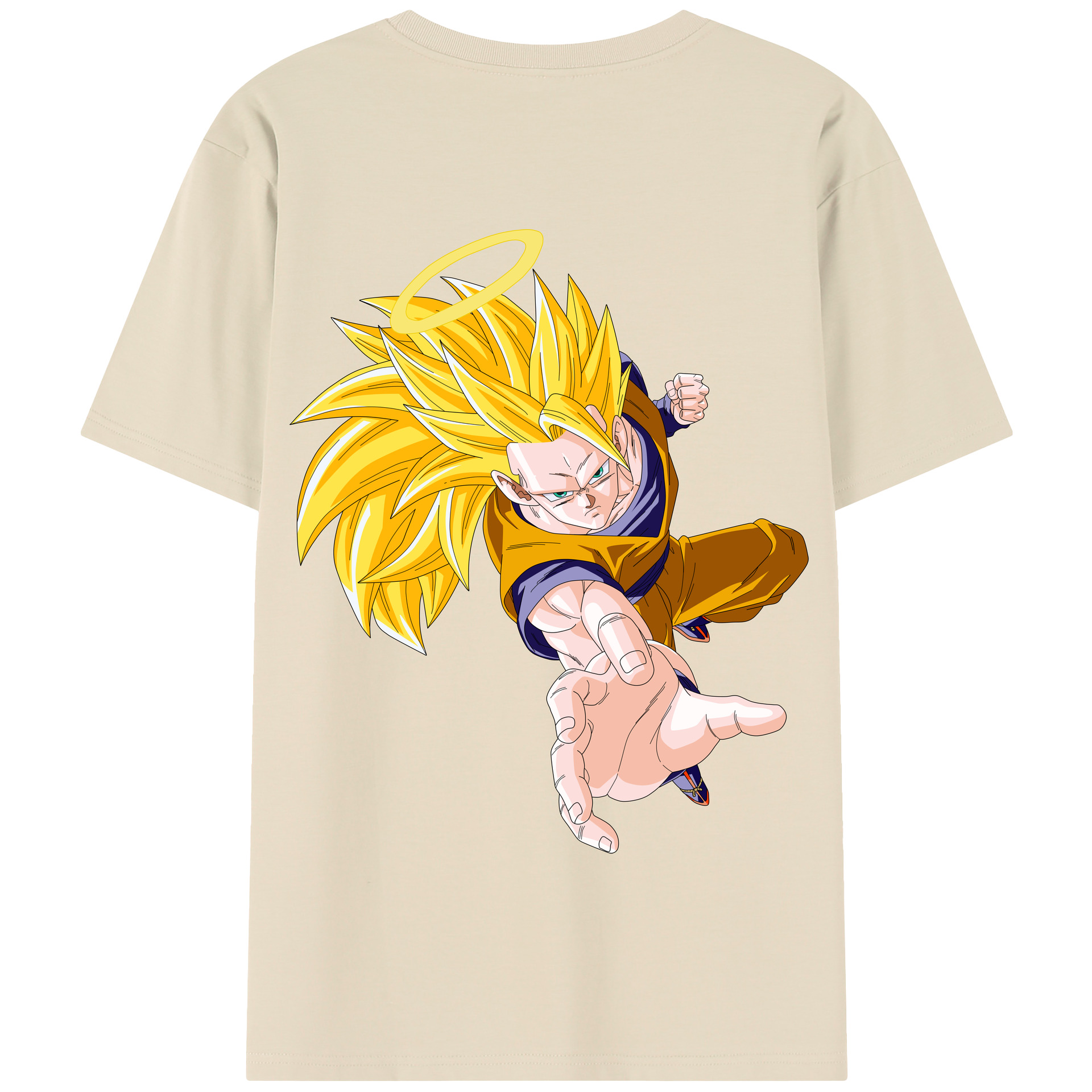 （画像用） ドラゴンボール 孫悟空（そん ごくう）Son Goku カカロット DRAGON BALL Kakarotto 綿100％半袖Tシャツ（背面プリント）