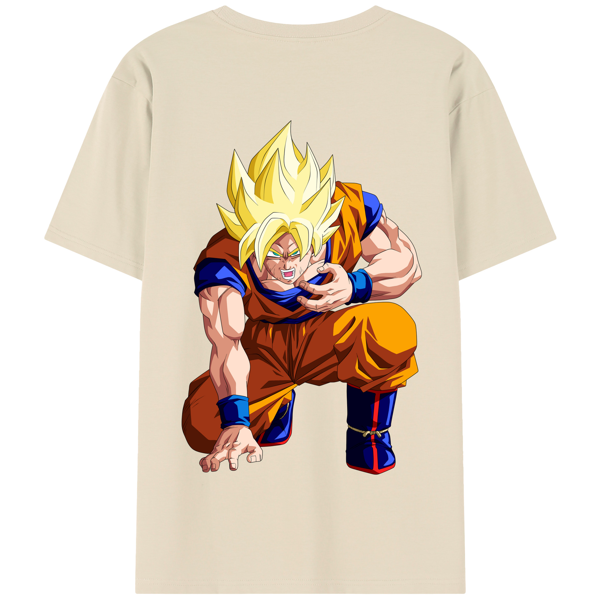 （画像用） ドラゴンボール 孫悟空（そん ごくう）Son Goku カカロット DRAGON BALL Kakarotto 綿100％半袖Tシャツ（背面プリント）