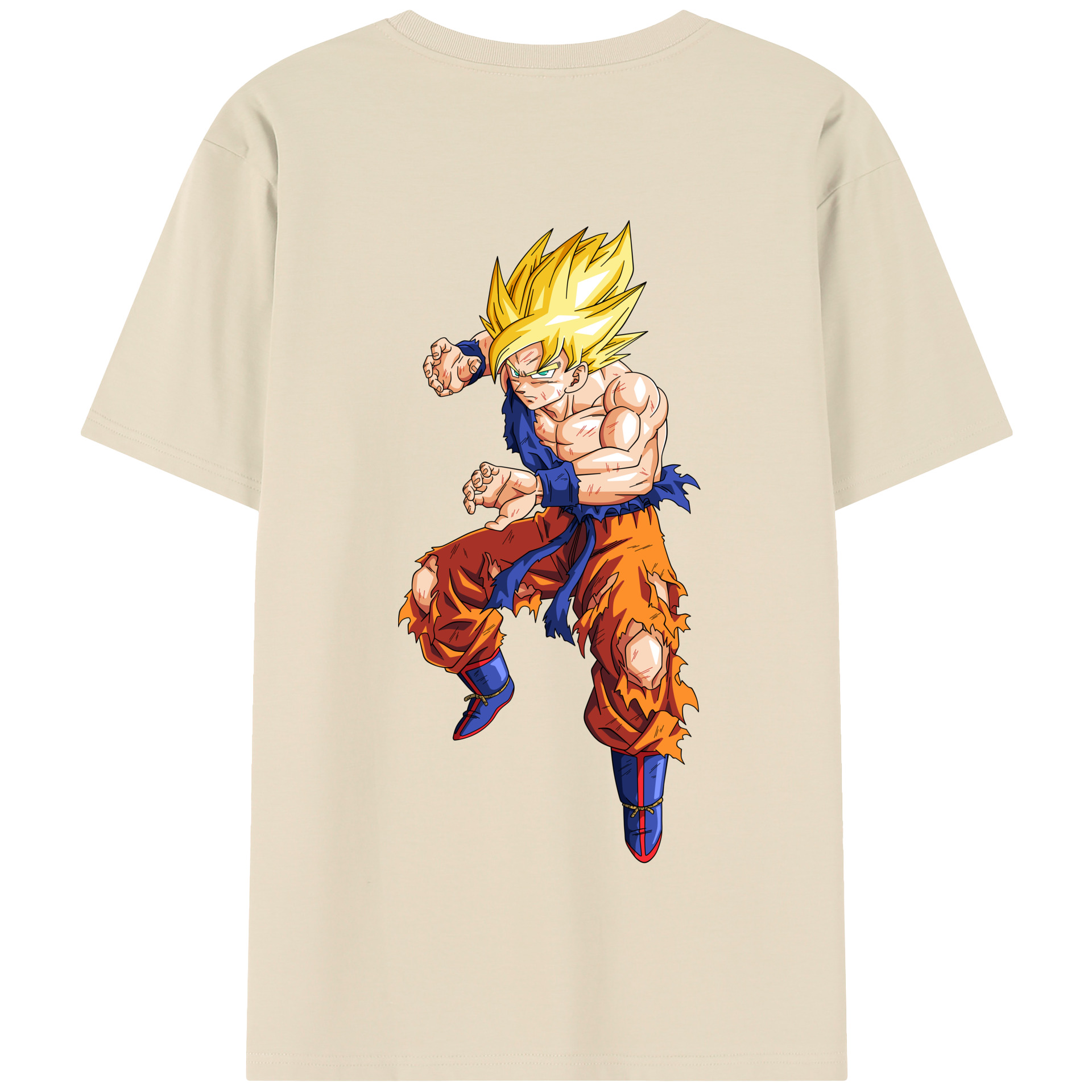（画像用） ドラゴンボール 孫悟空（そん ごくう）Son Goku カカロット DRAGON BALL Kakarotto 綿100％半袖Tシャツ（背面プリント）