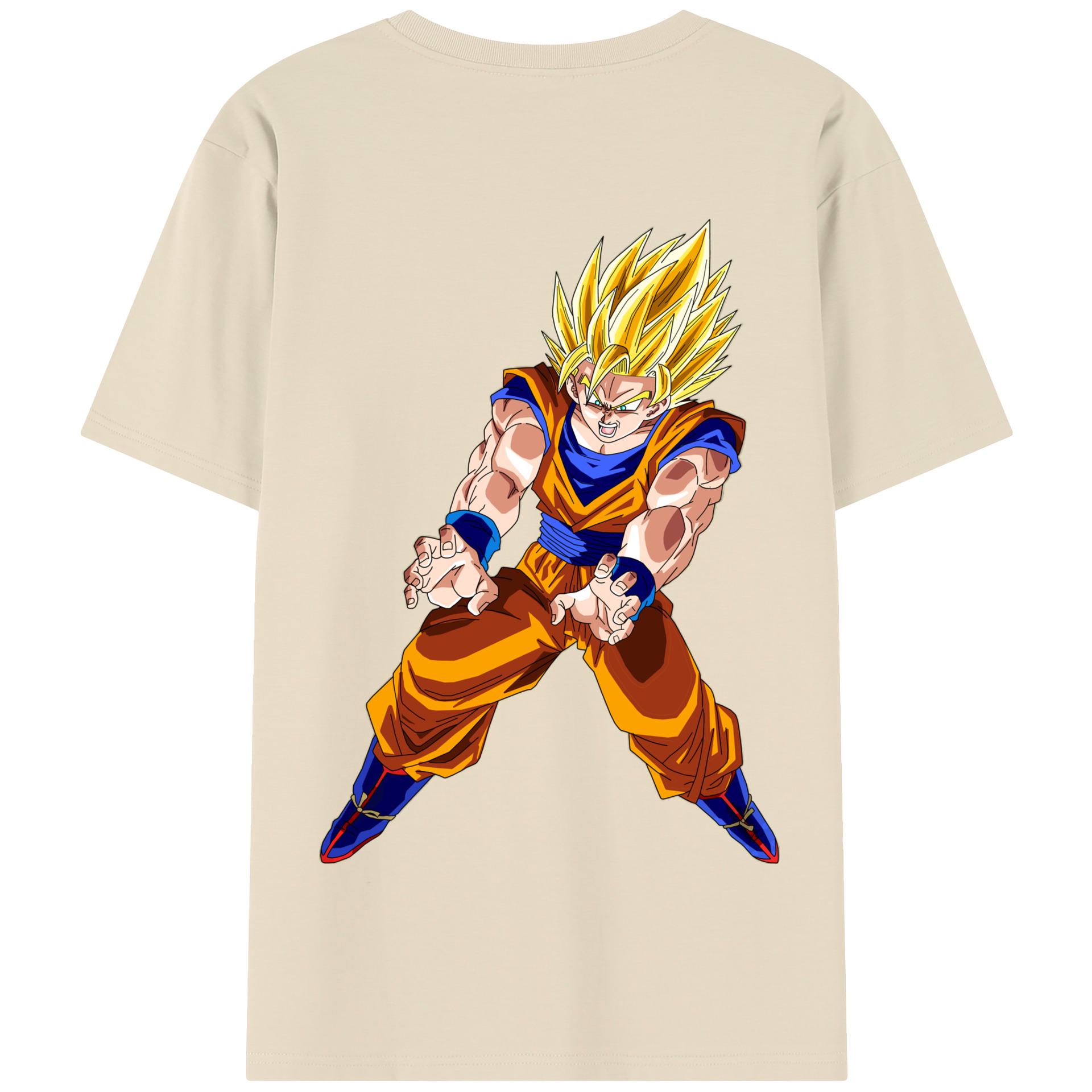 （画像用） ドラゴンボール 孫悟空（そん ごくう）Son Goku カカロット DRAGON BALL Kakarotto 綿100％半袖Tシャツ（背面プリント）