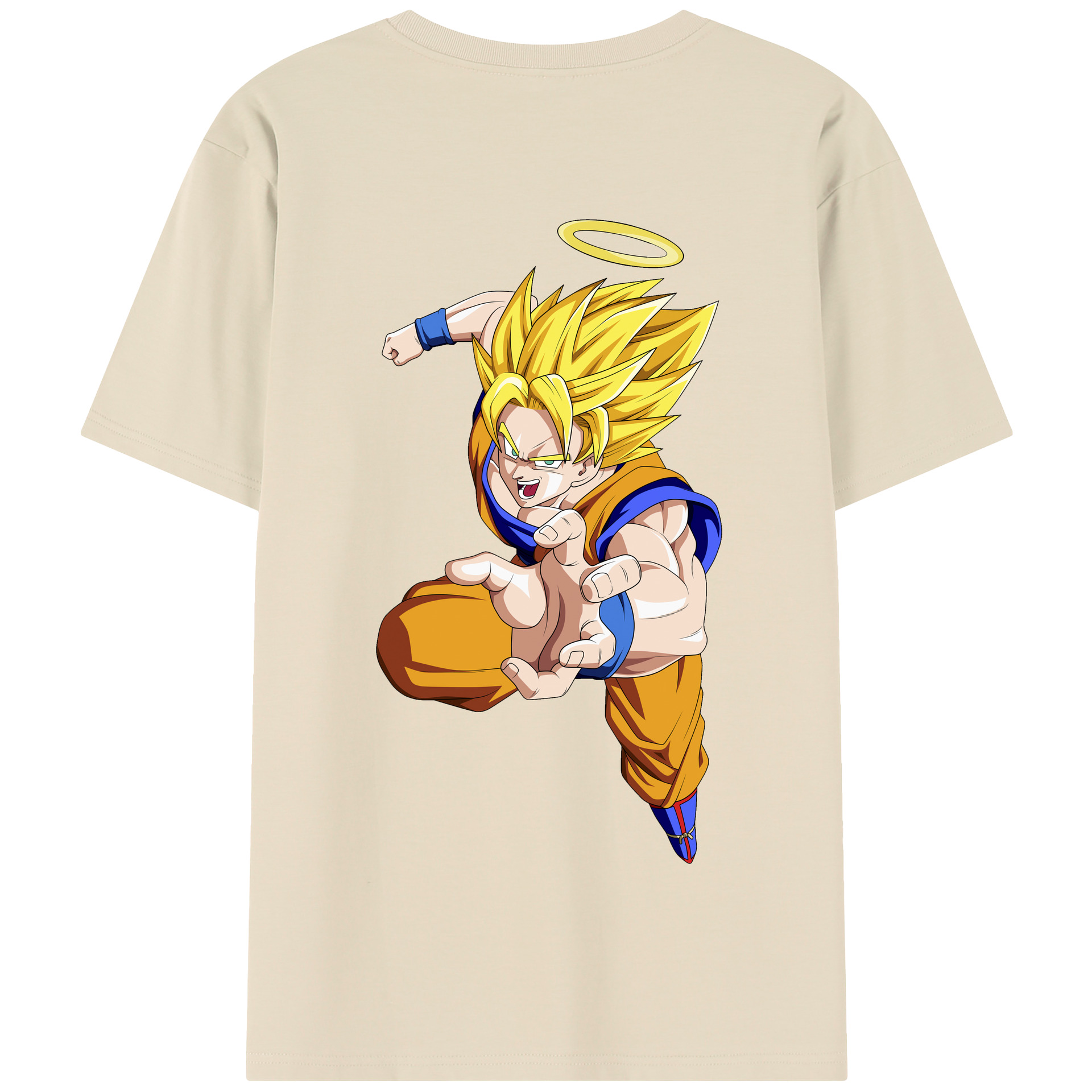 （画像用） ドラゴンボール 孫悟空（そん ごくう）Son Goku カカロット DRAGON BALL Kakarotto 綿100％半袖Tシャツ（背面プリント）
