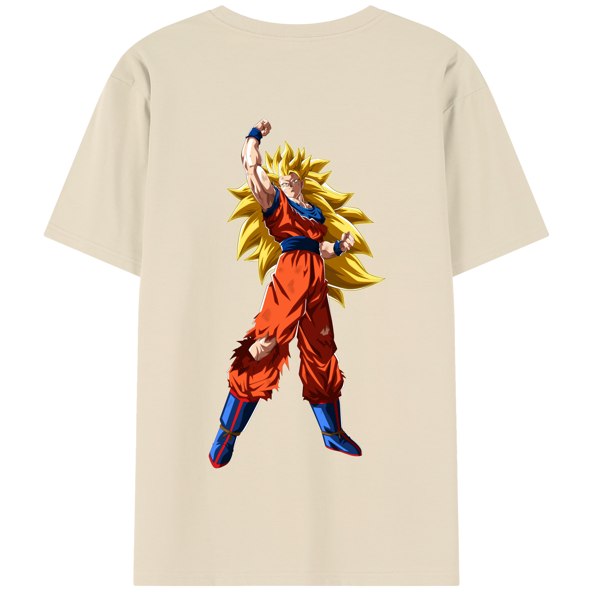 （画像用） ドラゴンボール 孫悟空（そん ごくう）Son Goku カカロット DRAGON BALL Kakarotto 綿100％半袖Tシャツ（背面プリント）