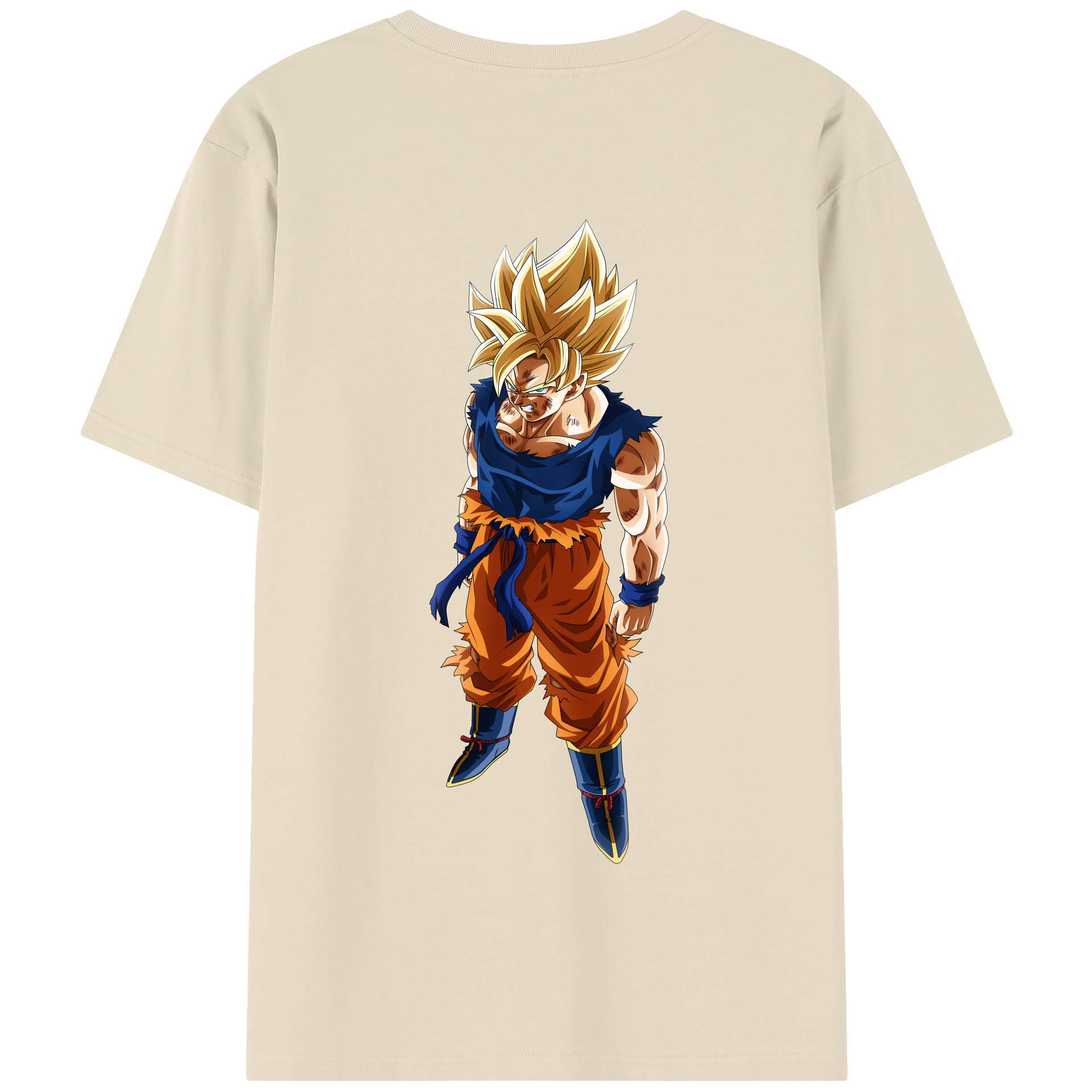 （画像用） ドラゴンボール 孫悟空（そん ごくう）Son Goku カカロット DRAGON BALL Kakarotto 綿100％半袖Tシャツ（背面プリント）