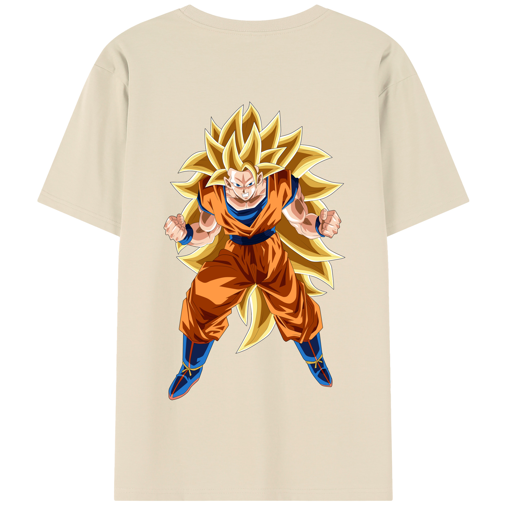 （画像用） ドラゴンボール 孫悟空（そん ごくう）Son Goku カカロット DRAGON BALL Kakarotto 綿100％半袖Tシャツ（背面プリント）
