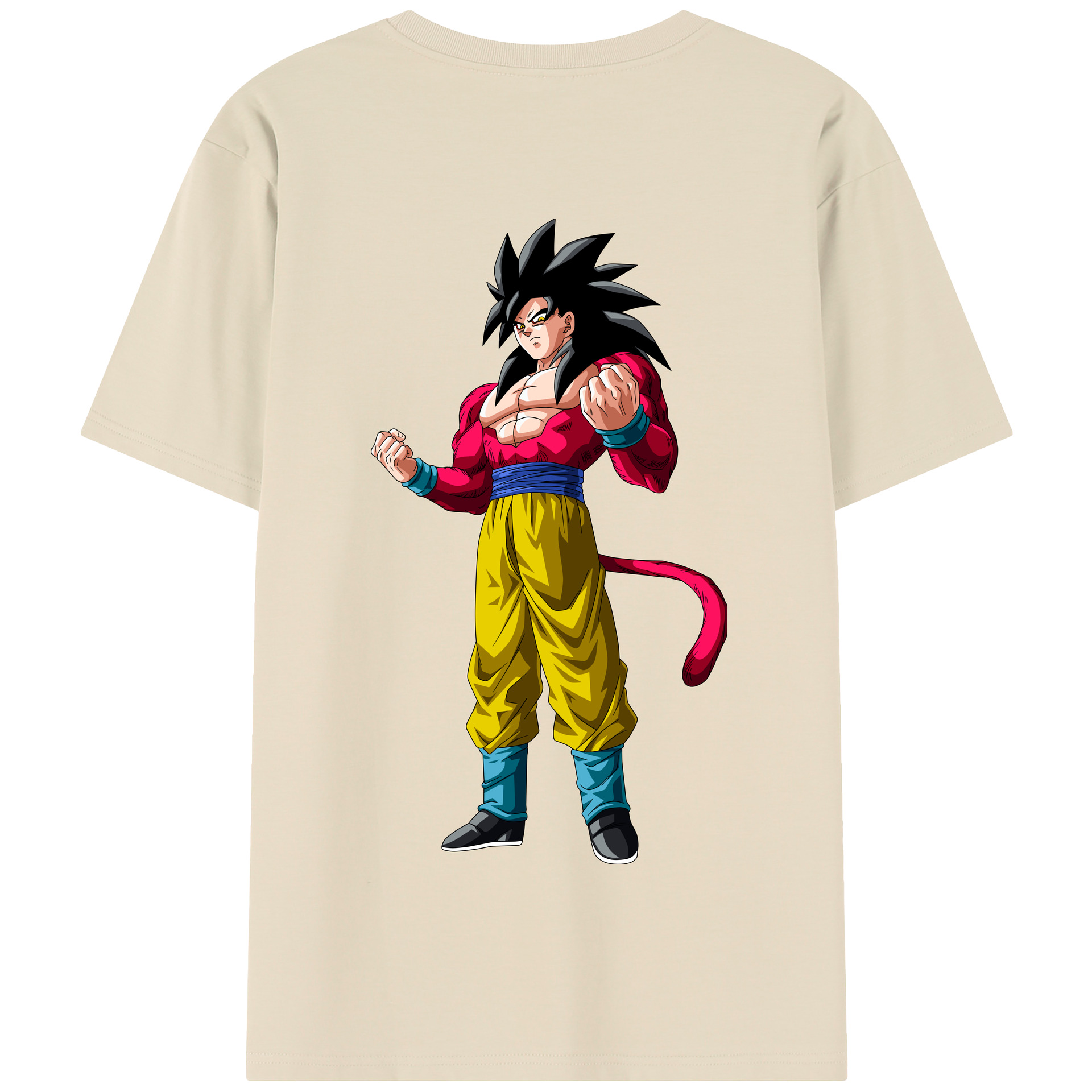 （画像用） ドラゴンボール 孫悟空（そん ごくう）Son Goku カカロット DRAGON BALL Kakarotto 綿100％半袖Tシャツ（背面プリント）