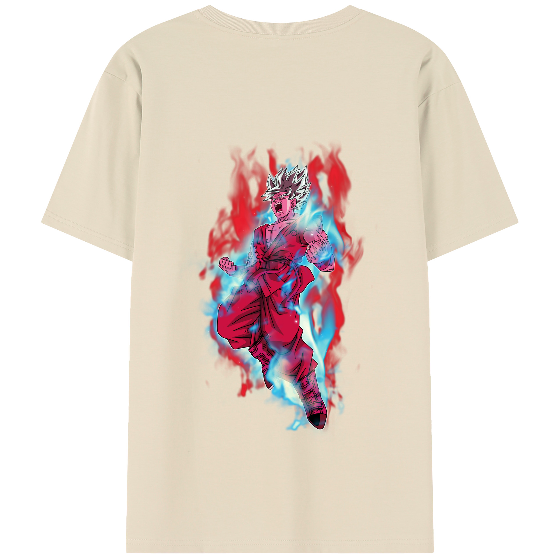 （画像用） ドラゴンボール 孫悟空（そん ごくう）Son Goku カカロット DRAGON BALL Kakarotto 綿100％半袖Tシャツ（背面プリント）