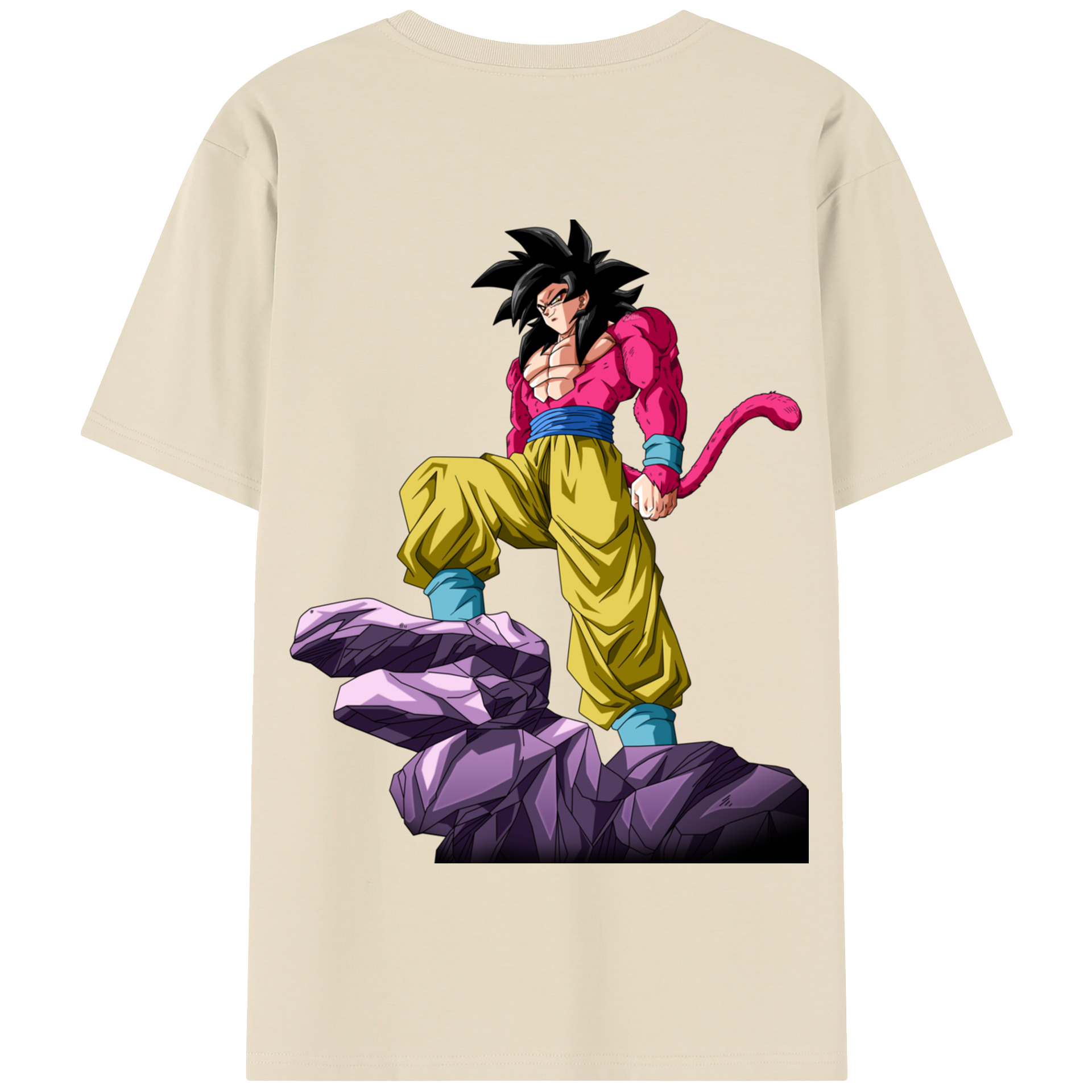 （画像用） ドラゴンボール 孫悟空（そん ごくう）Son Goku カカロット DRAGON BALL Kakarotto 綿100％半袖Tシャツ（背面プリント）