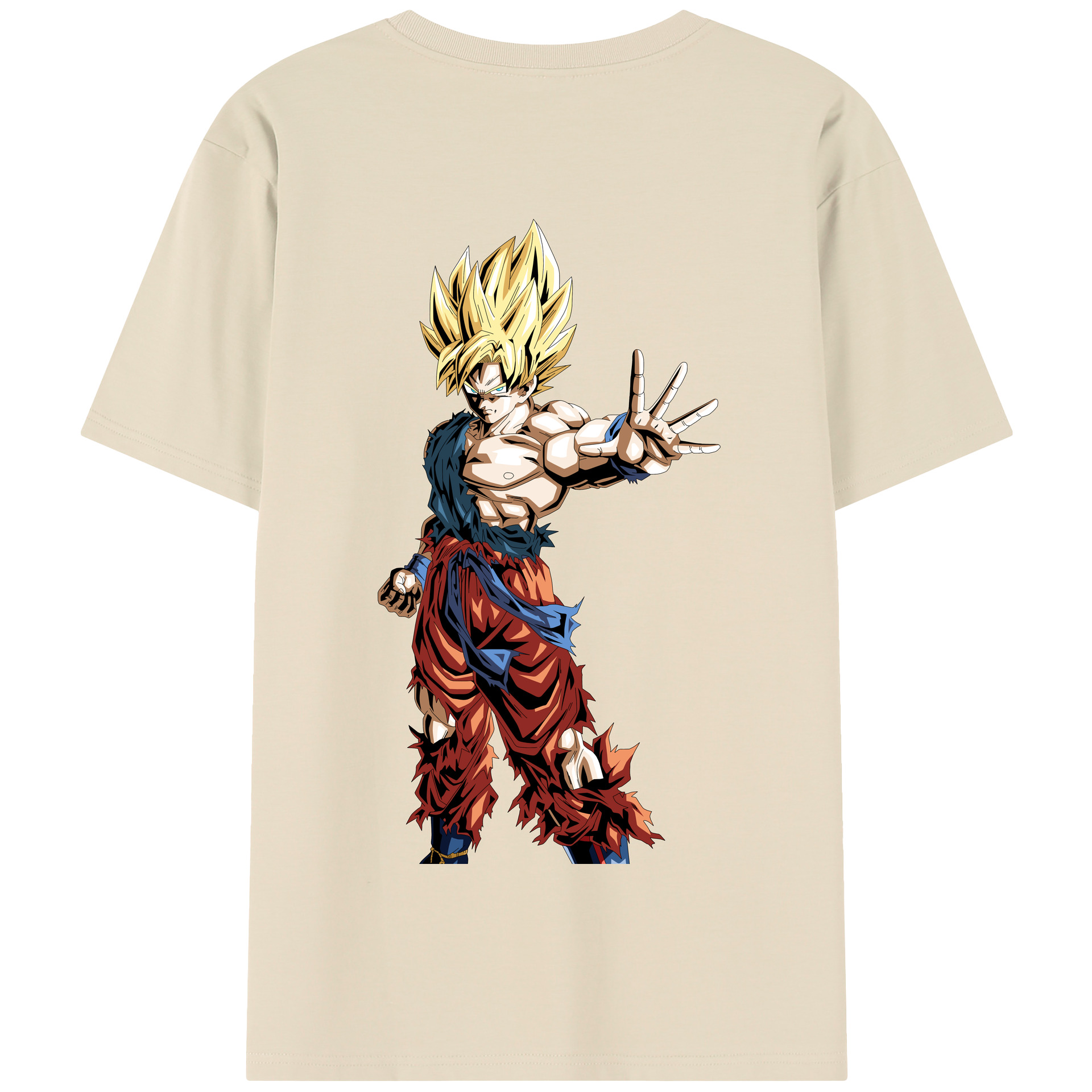 （画像用） ドラゴンボール 孫悟空（そん ごくう）Son Goku カカロット DRAGON BALL Kakarotto 綿100％半袖Tシャツ（背面プリント）
