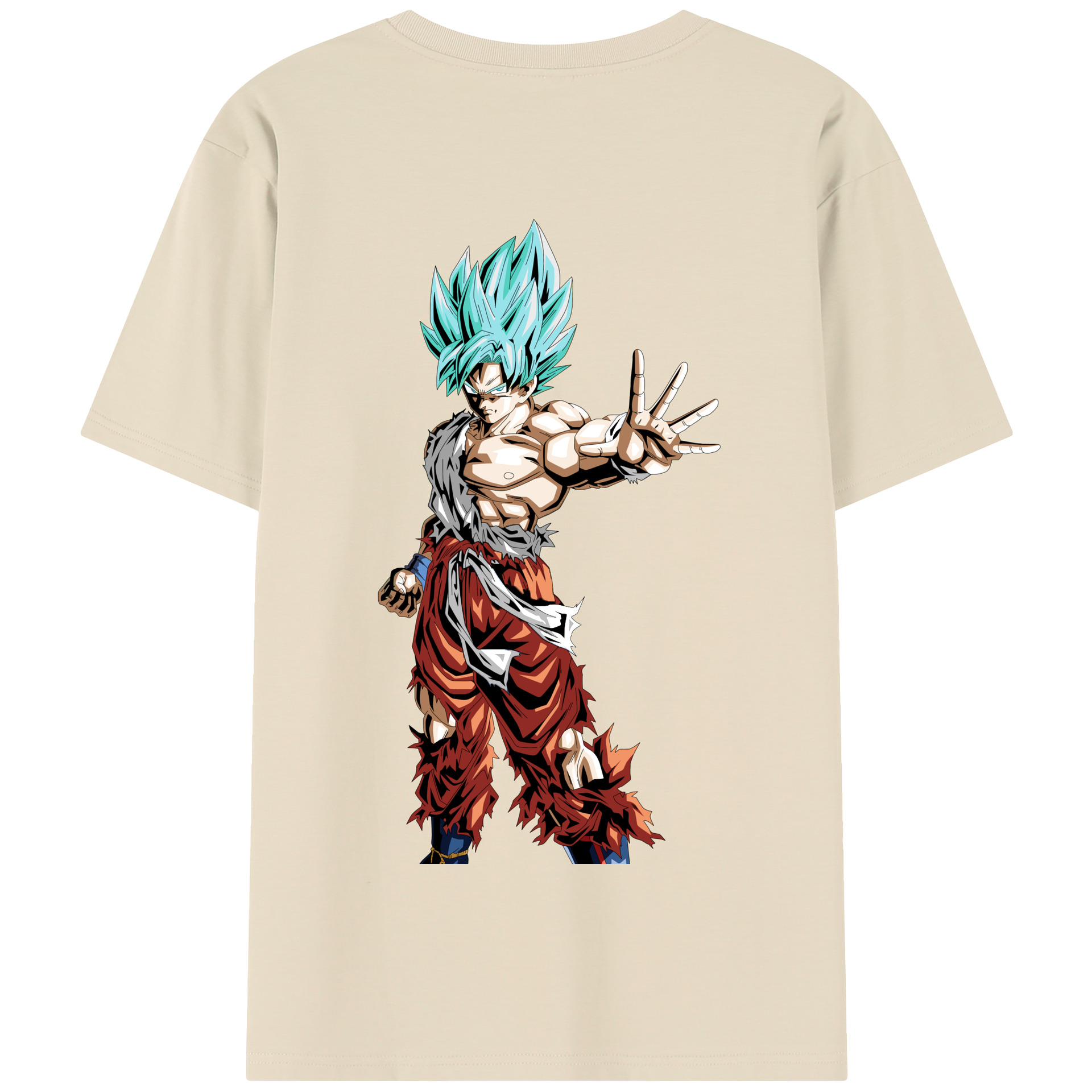 （画像用） ドラゴンボール 孫悟空（そん ごくう）Son Goku カカロット DRAGON BALL Kakarotto 綿100％半袖Tシャツ（背面プリント）