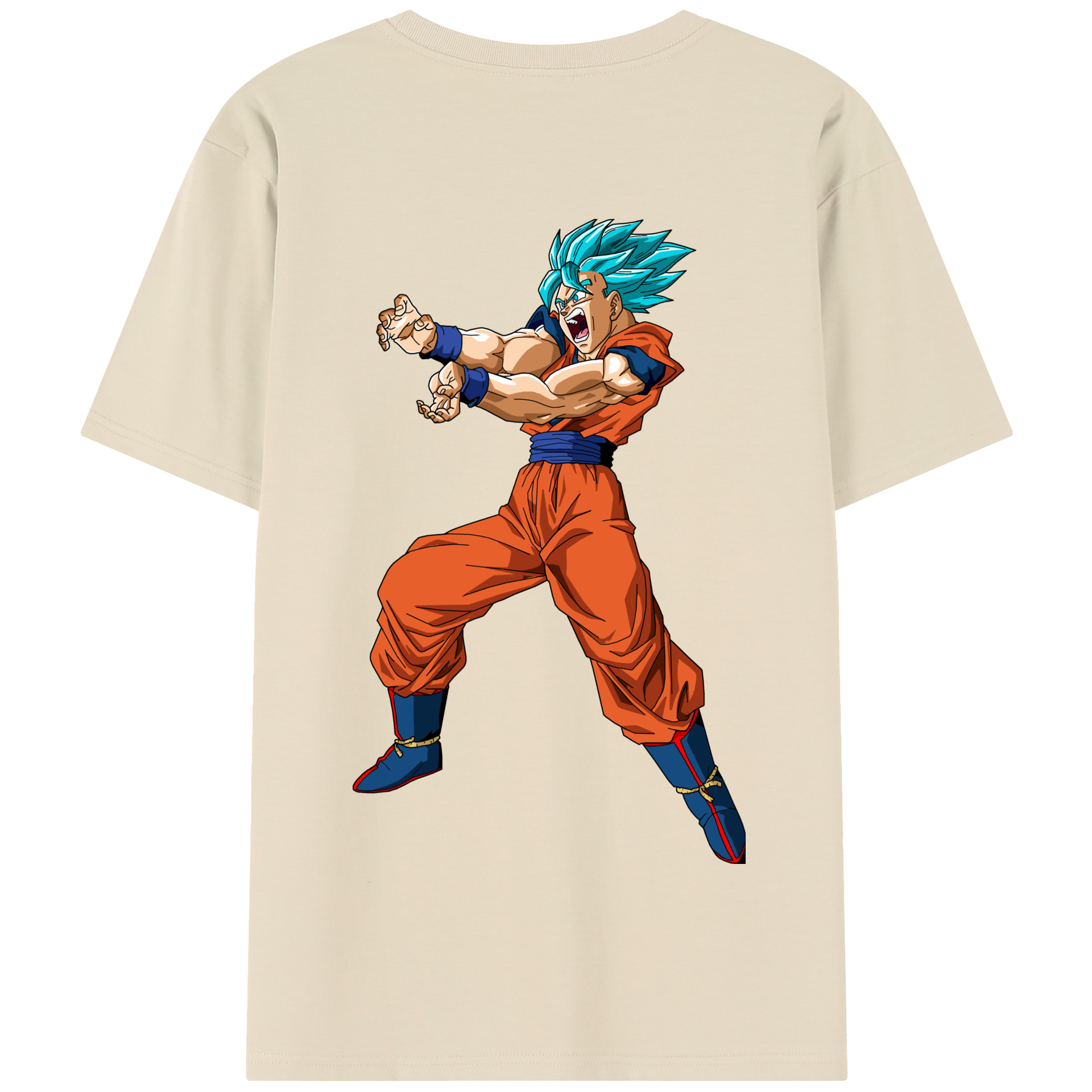 （画像用） ドラゴンボール 孫悟空（そん ごくう）Son Goku カカロット DRAGON BALL Kakarotto 綿100％半袖Tシャツ（背面プリント）