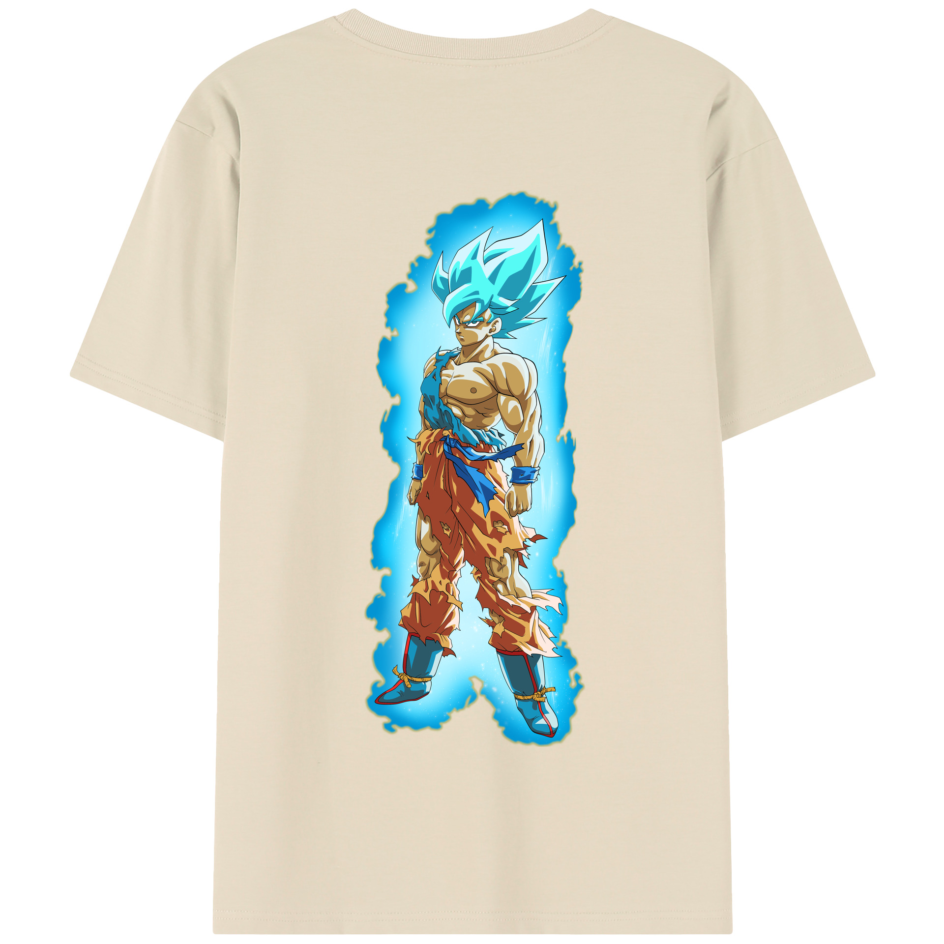 （画像用） ドラゴンボール 孫悟空（そん ごくう）Son Goku カカロット DRAGON BALL Kakarotto 綿100％半袖Tシャツ（背面プリント）