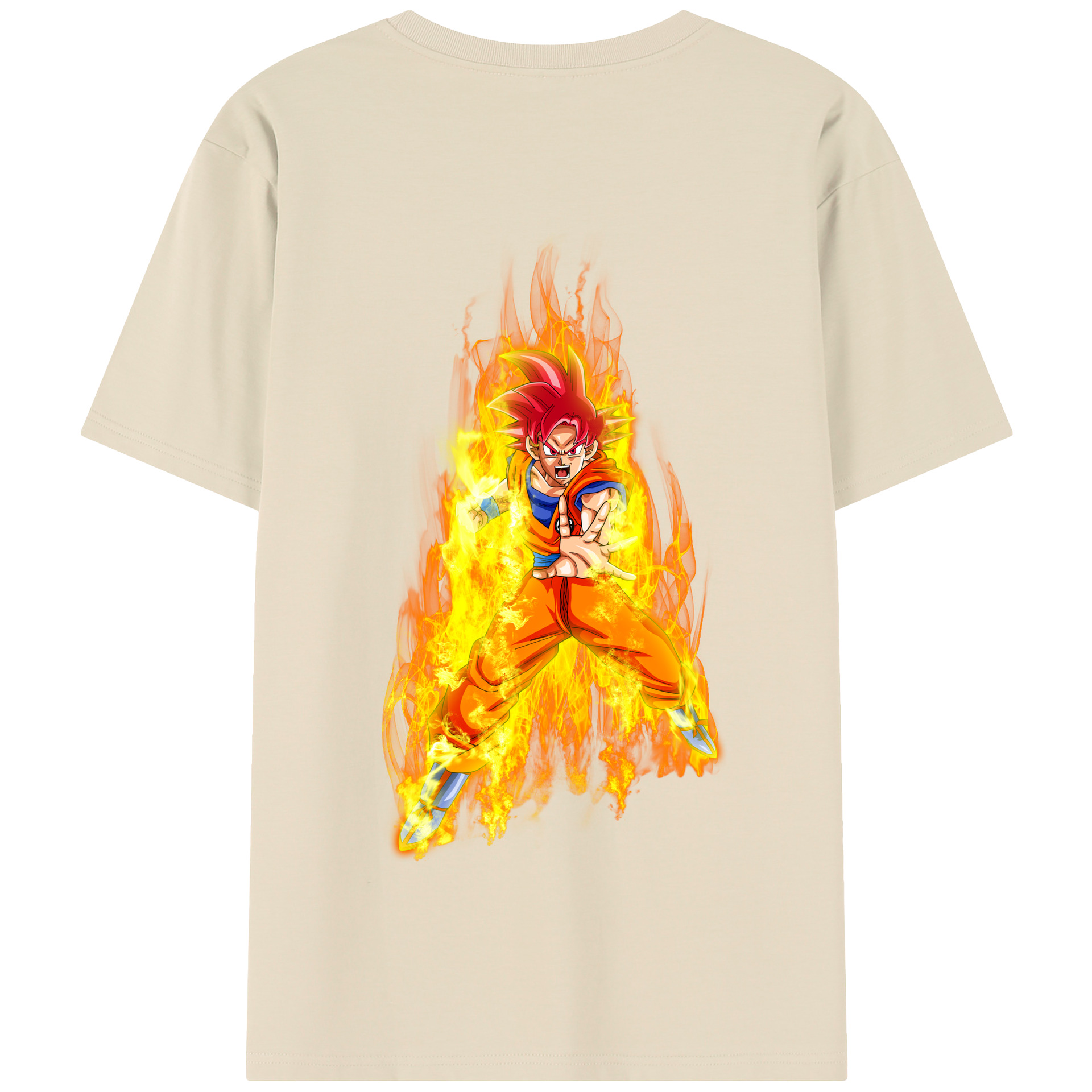 （画像用） ドラゴンボール 孫悟空（そん ごくう）Son Goku カカロット DRAGON BALL Kakarotto 綿100％半袖Tシャツ（背面プリント）