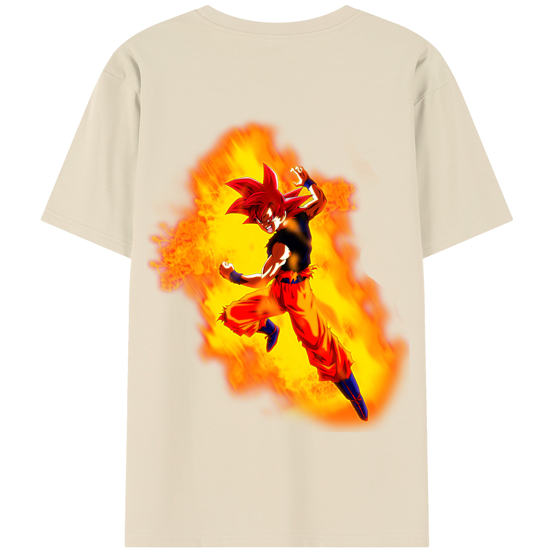 （画像用） ドラゴンボール 孫悟空（そん ごくう）Son Goku カカロット DRAGON BALL Kakarotto 綿100％半袖Tシャツ（背面プリント）