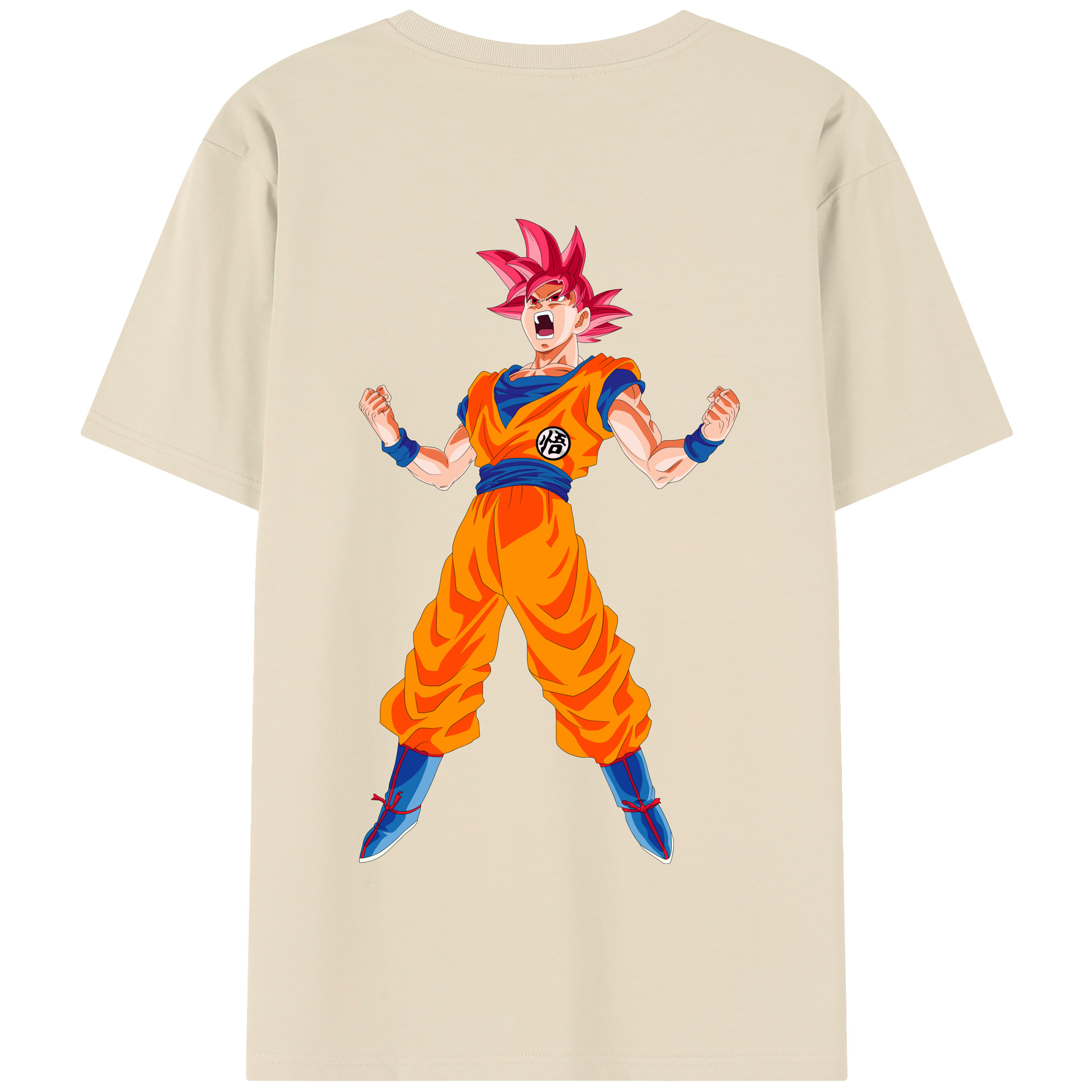 （画像用） ドラゴンボール 孫悟空（そん ごくう）Son Goku カカロット DRAGON BALL Kakarotto 綿100％半袖Tシャツ（背面プリント）