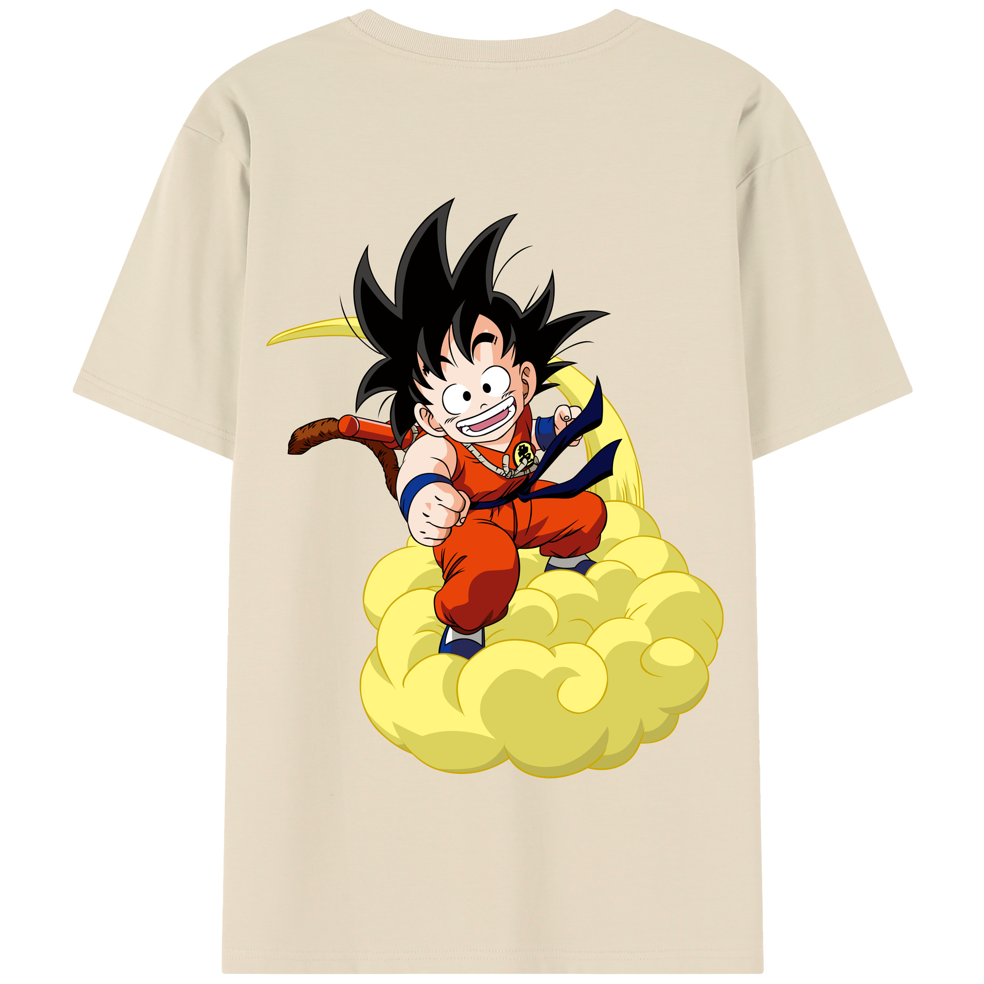 （画像用） ドラゴンボール 孫悟空（そん ごくう）Son Goku カカロット DRAGON BALL Kakarotto 綿100％半袖Tシャツ（背面プリント）
