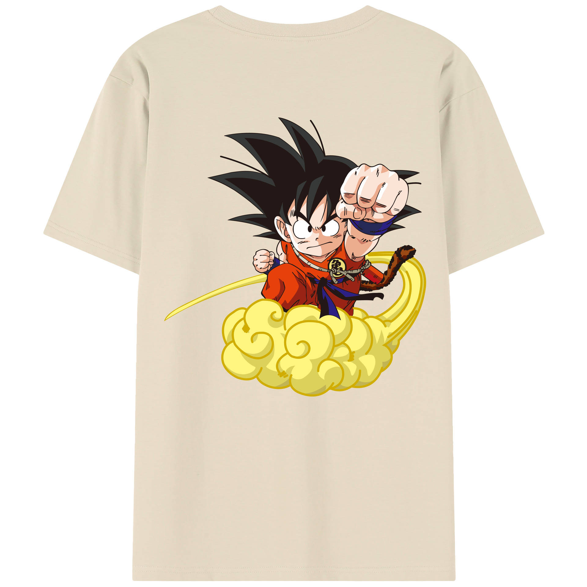 （画像用） ドラゴンボール 孫悟空（そん ごくう）Son Goku カカロット DRAGON BALL Kakarotto 綿100％半袖Tシャツ（背面プリント）