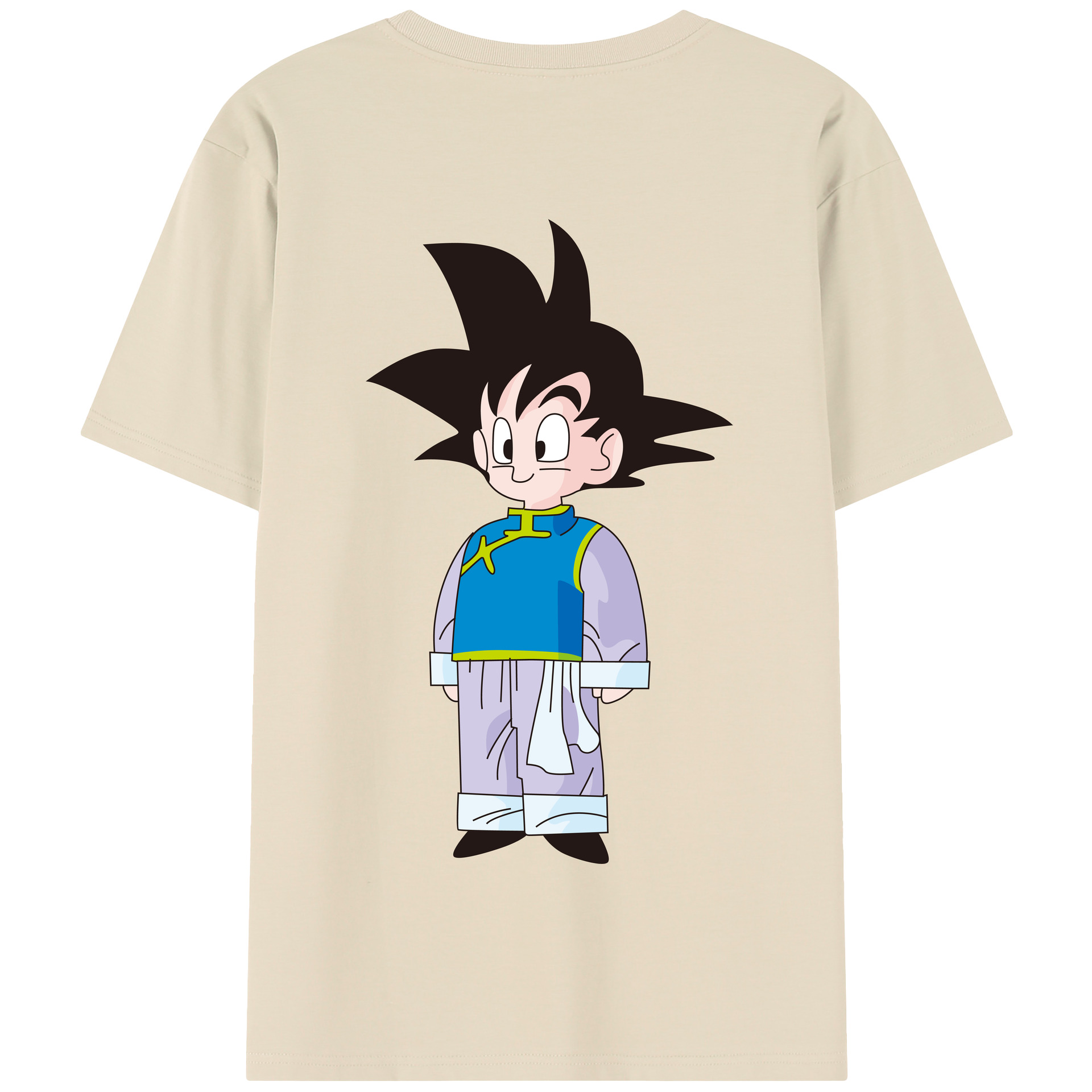 （画像用） ドラゴンボール 孫悟空（そん ごくう）Son Goku カカロット DRAGON BALL Kakarotto 綿100％半袖Tシャツ（背面プリント）