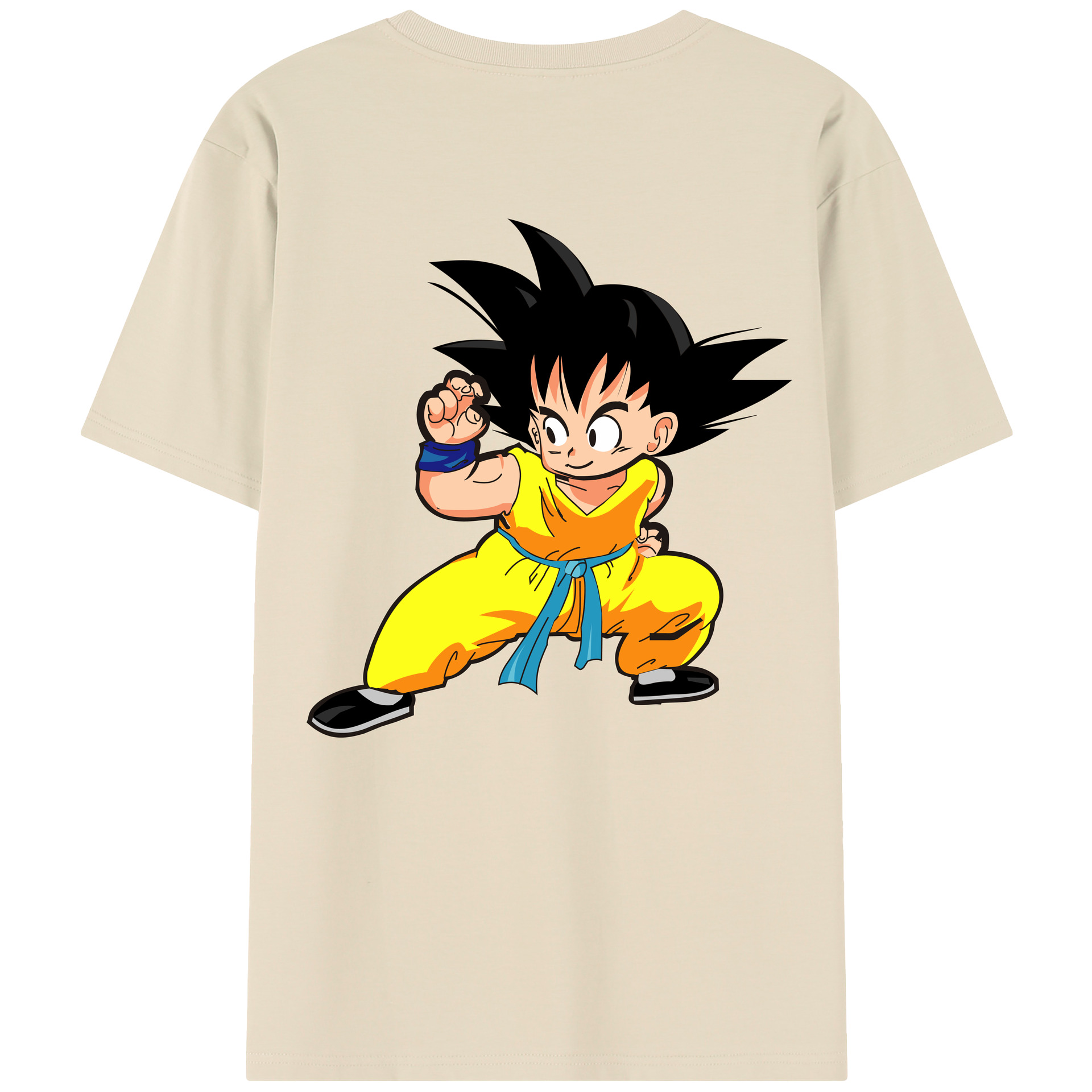 （画像用） ドラゴンボール 孫悟空（そん ごくう）Son Goku カカロット DRAGON BALL Kakarotto 綿100％半袖Tシャツ（背面プリント）