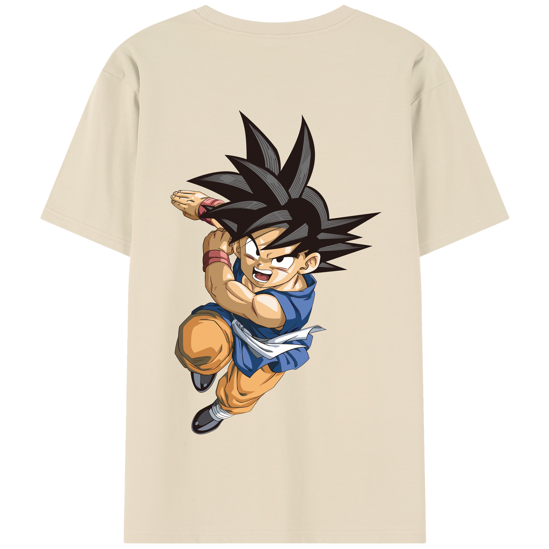 （画像用） ドラゴンボール 孫悟空（そん ごくう）Son Goku カカロット DRAGON BALL Kakarotto 綿100％半袖Tシャツ（背面プリント）