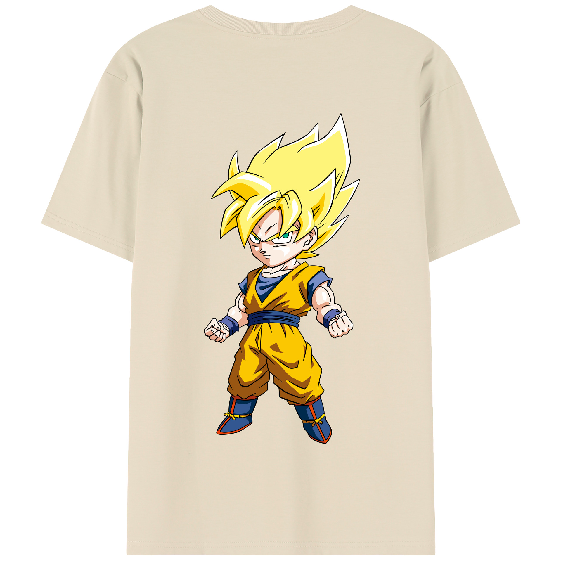 （画像用） ドラゴンボール 孫悟空（そん ごくう）Son Goku カカロット DRAGON BALL Kakarotto 綿100％半袖Tシャツ（背面プリント）