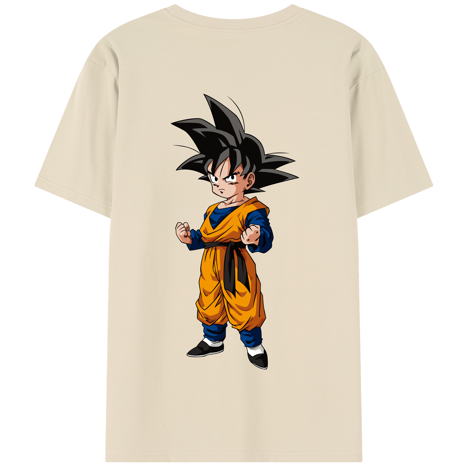 （画像用） ドラゴンボール 孫悟空（そん ごくう）Son Goku カカロット DRAGON BALL Kakarotto 綿100％半袖Tシャツ（背面プリント）