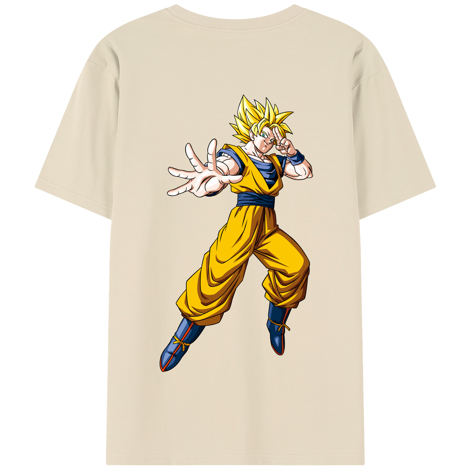 （画像用） ドラゴンボール 孫悟空（そん ごくう）Son Goku カカロット DRAGON BALL Kakarotto 綿100％半袖Tシャツ（背面プリント）