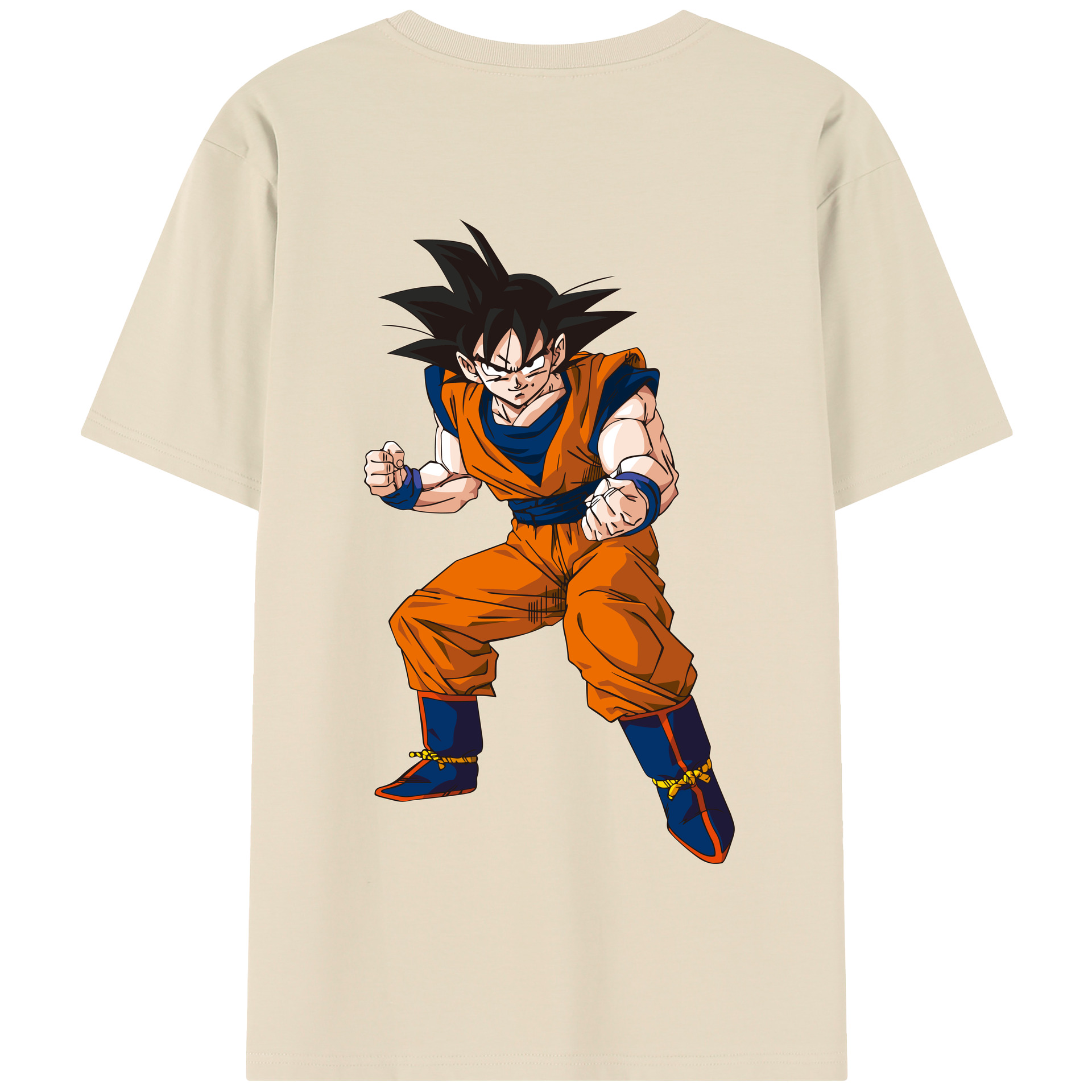 （画像用） ドラゴンボール 孫悟空（そん ごくう）Son Goku カカロット DRAGON BALL Kakarotto 綿100％半袖Tシャツ（背面プリント）