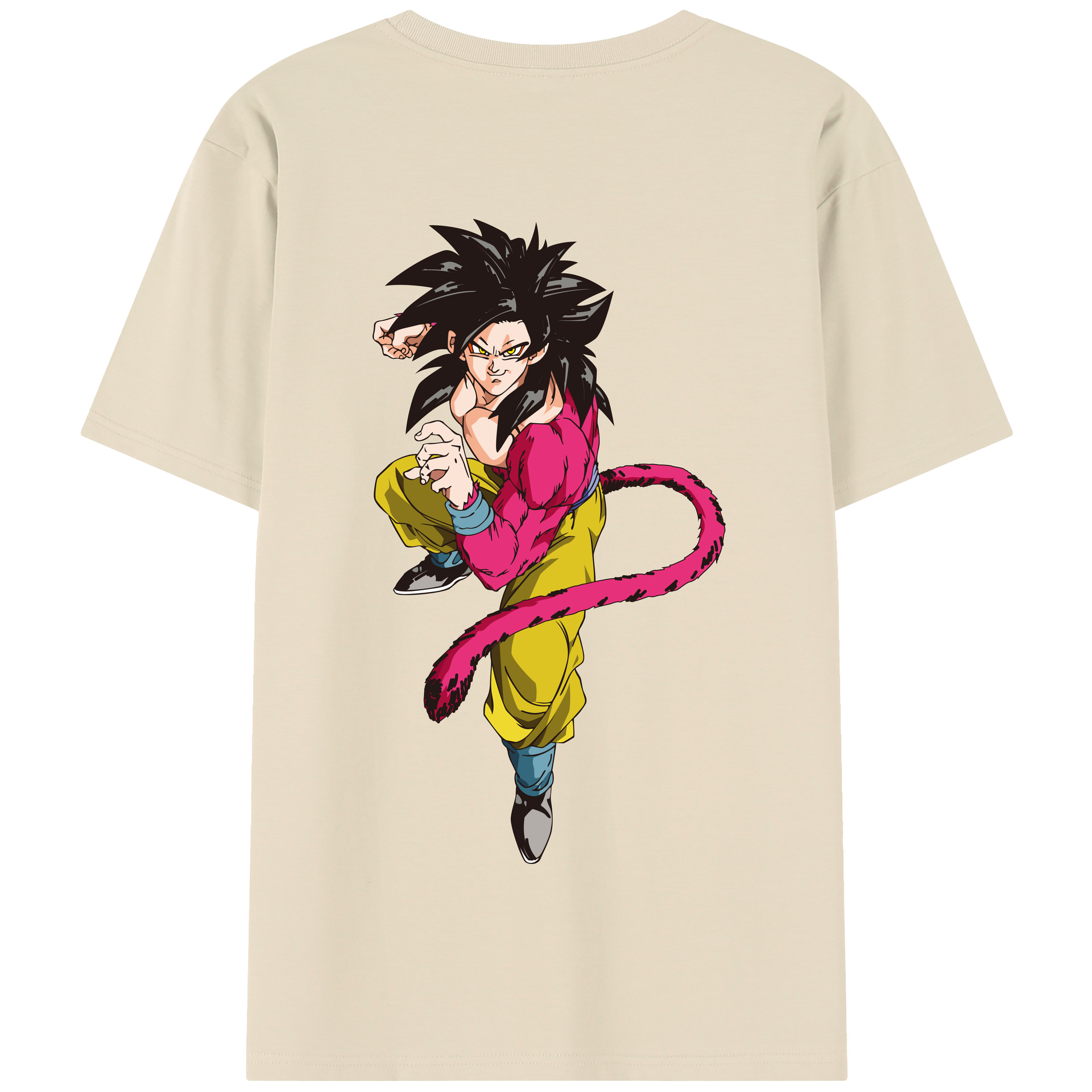 （画像用） ドラゴンボール 孫悟空（そん ごくう）Son Goku カカロット DRAGON BALL Kakarotto 綿100％半袖Tシャツ（背面プリント）
