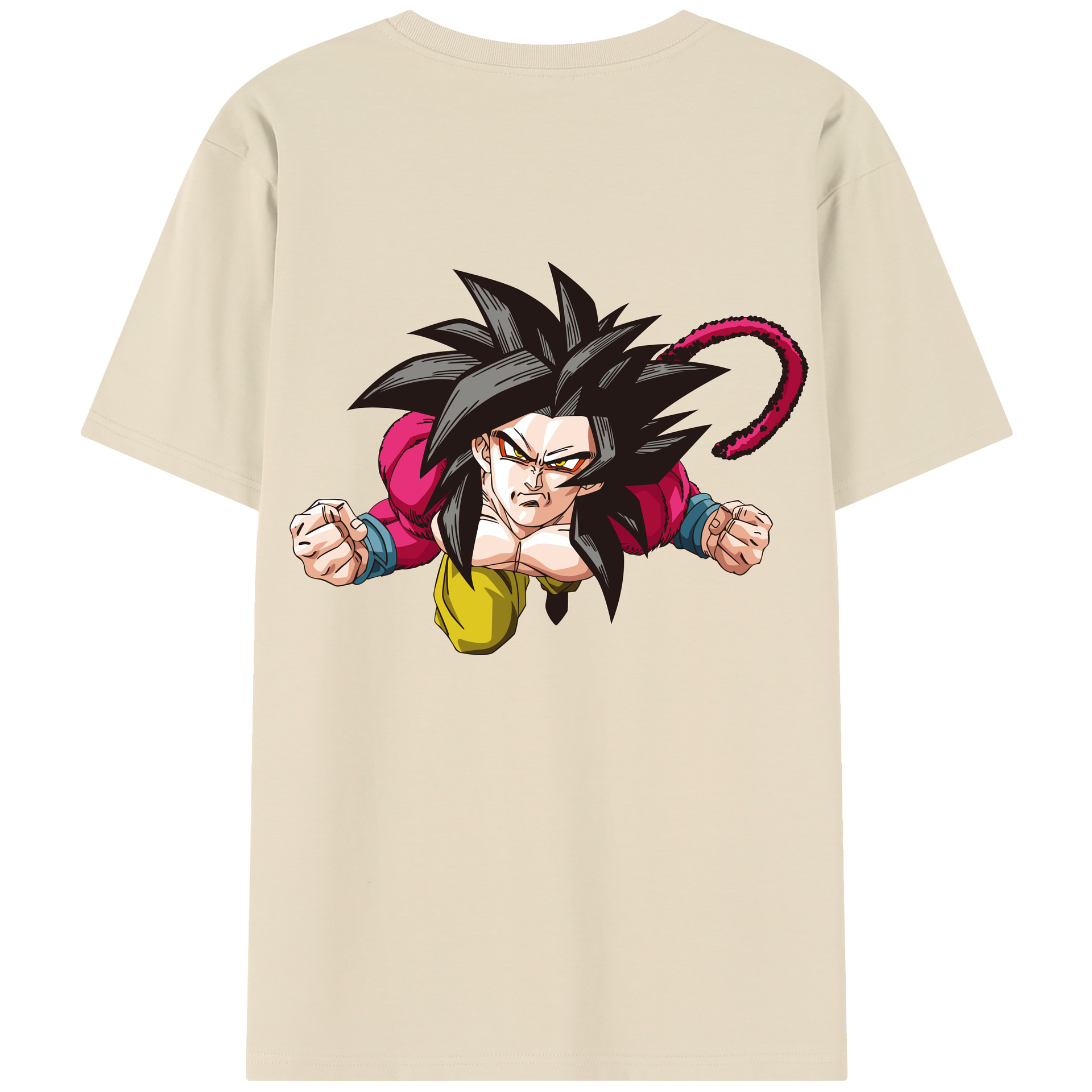 （画像用） ドラゴンボール 孫悟空（そん ごくう）Son Goku カカロット DRAGON BALL Kakarotto 綿100％半袖Tシャツ（背面プリント）