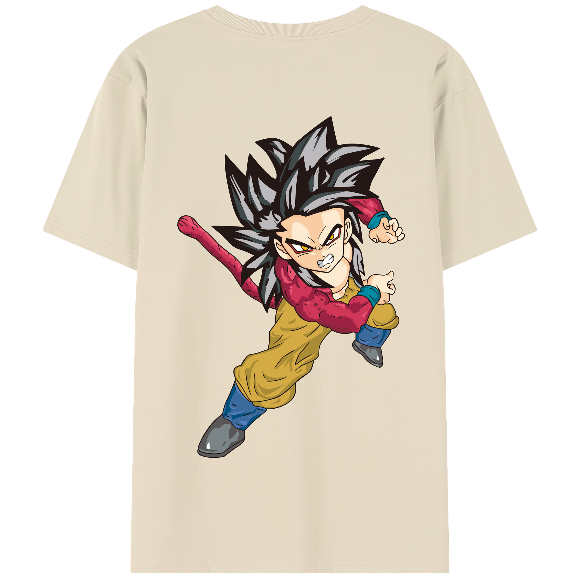 （画像用） ドラゴンボール 孫悟空（そん ごくう）Son Goku カカロット DRAGON BALL Kakarotto 綿100％半袖Tシャツ（背面プリント）