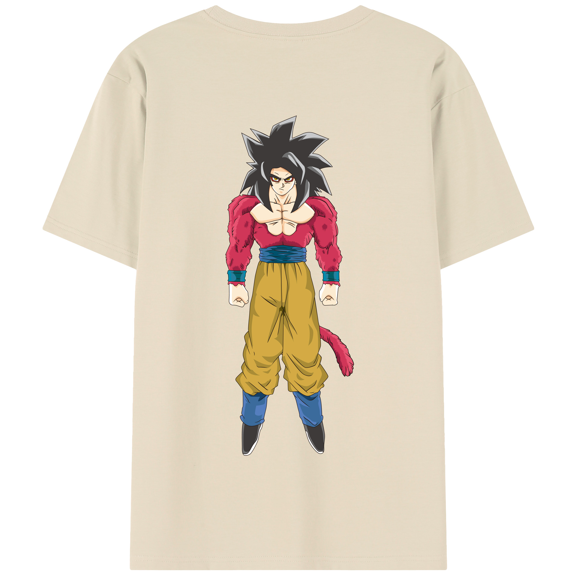 （画像用） ドラゴンボール 孫悟空（そん ごくう）Son Goku カカロット DRAGON BALL Kakarotto 綿100％半袖Tシャツ（背面プリント）