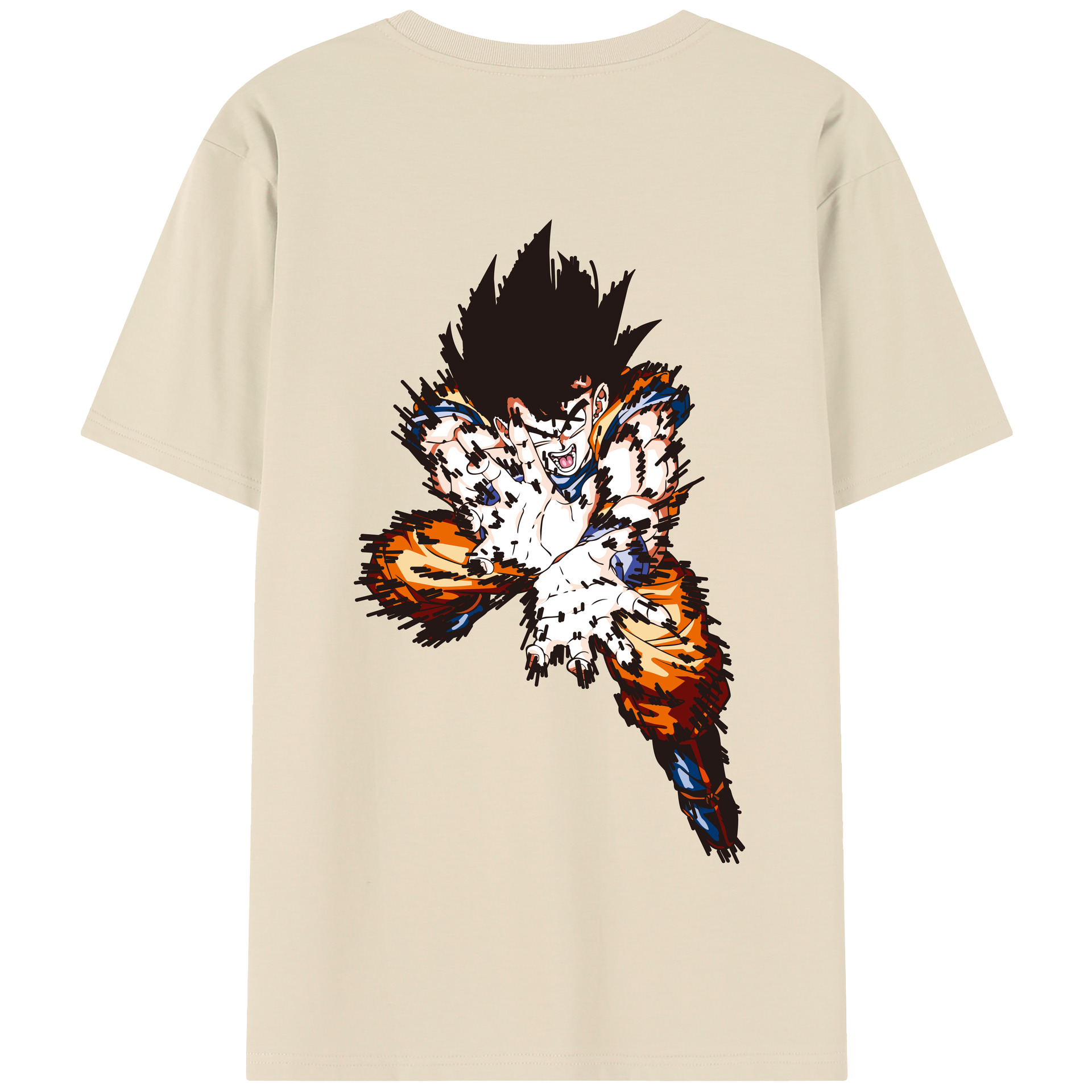 （画像用） ドラゴンボール 孫悟空（そん ごくう）Son Goku カカロット DRAGON BALL Kakarotto 綿100％半袖Tシャツ（背面プリント）