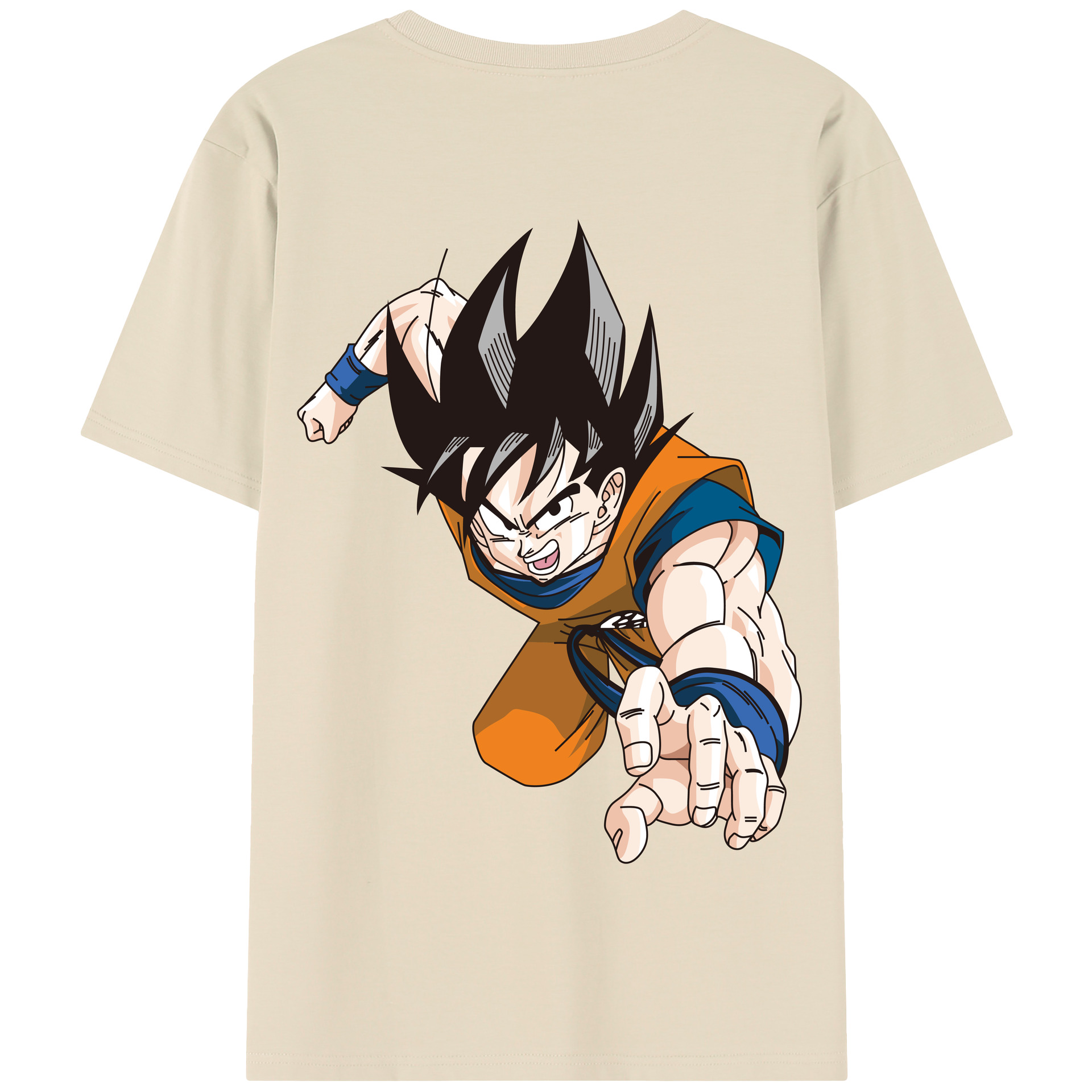 （画像用） ドラゴンボール 孫悟空（そん ごくう）Son Goku カカロット DRAGON BALL Kakarotto 綿100％半袖Tシャツ（背面プリント）