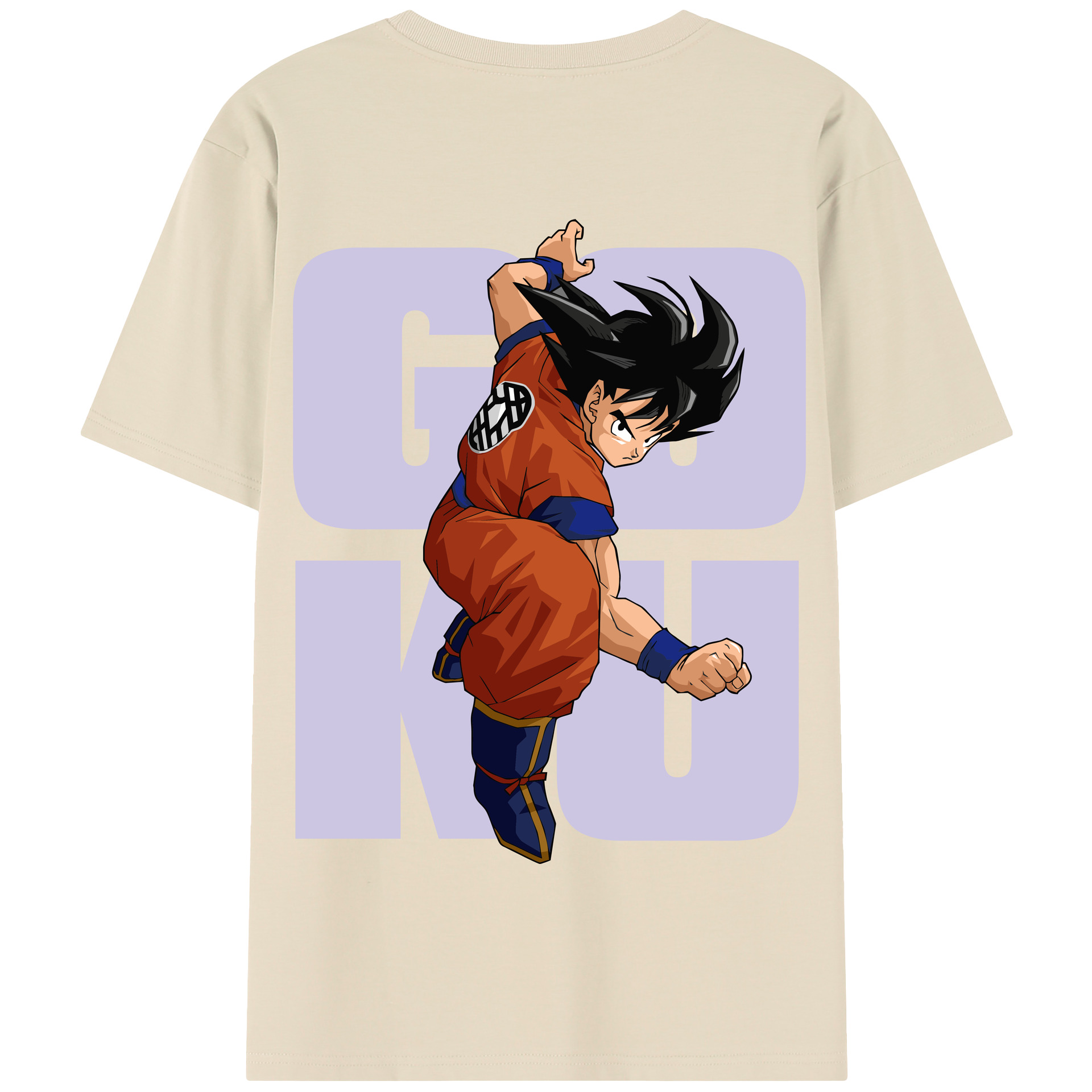 （画像用） ドラゴンボール 孫悟空（そん ごくう）Son Goku カカロット DRAGON BALL Kakarotto 綿100％半袖Tシャツ（背面プリント）