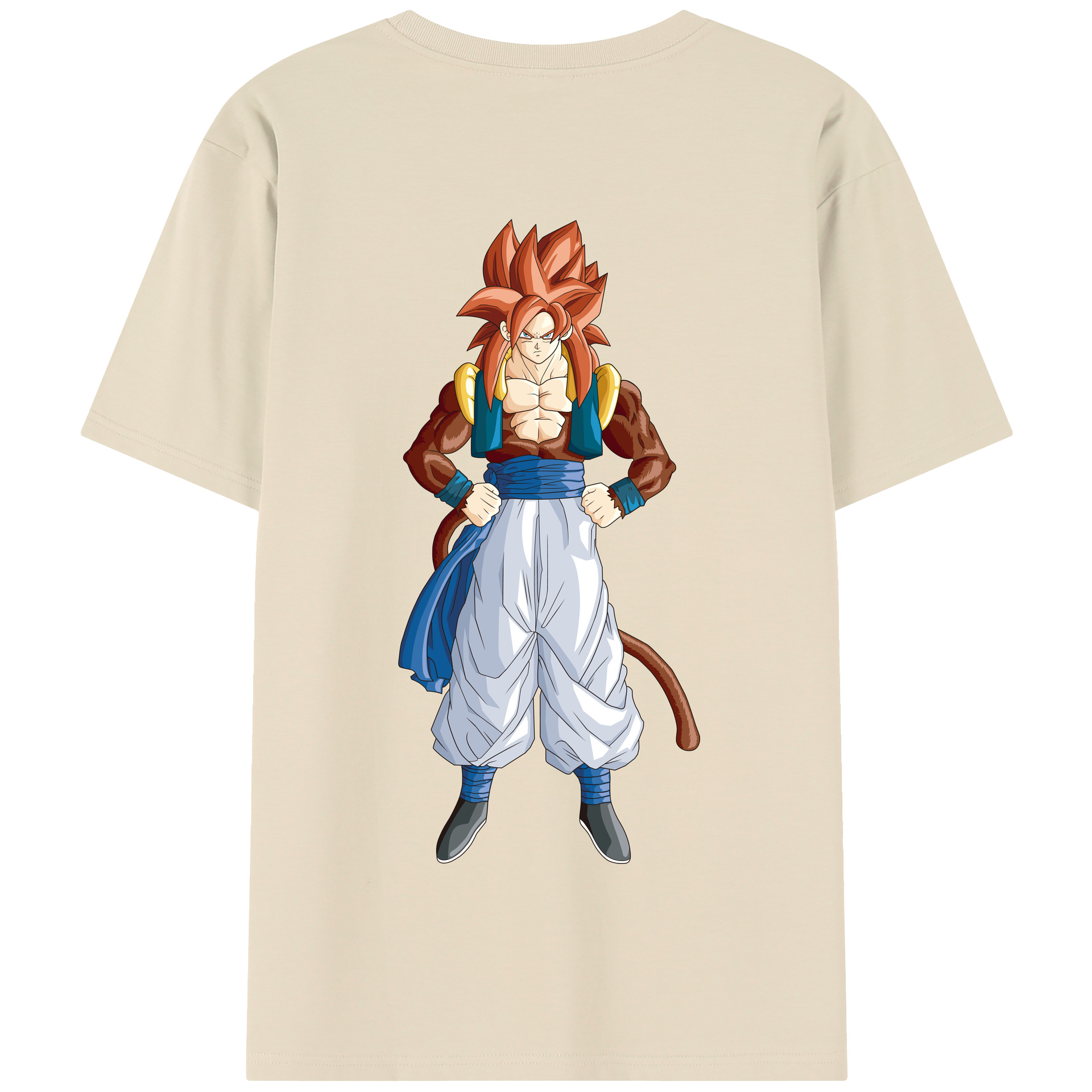 （画像用） ドラゴンボール 孫悟空（そん ごくう）Son Goku カカロット DRAGON BALL Kakarotto 綿100％半袖Tシャツ（背面プリント）