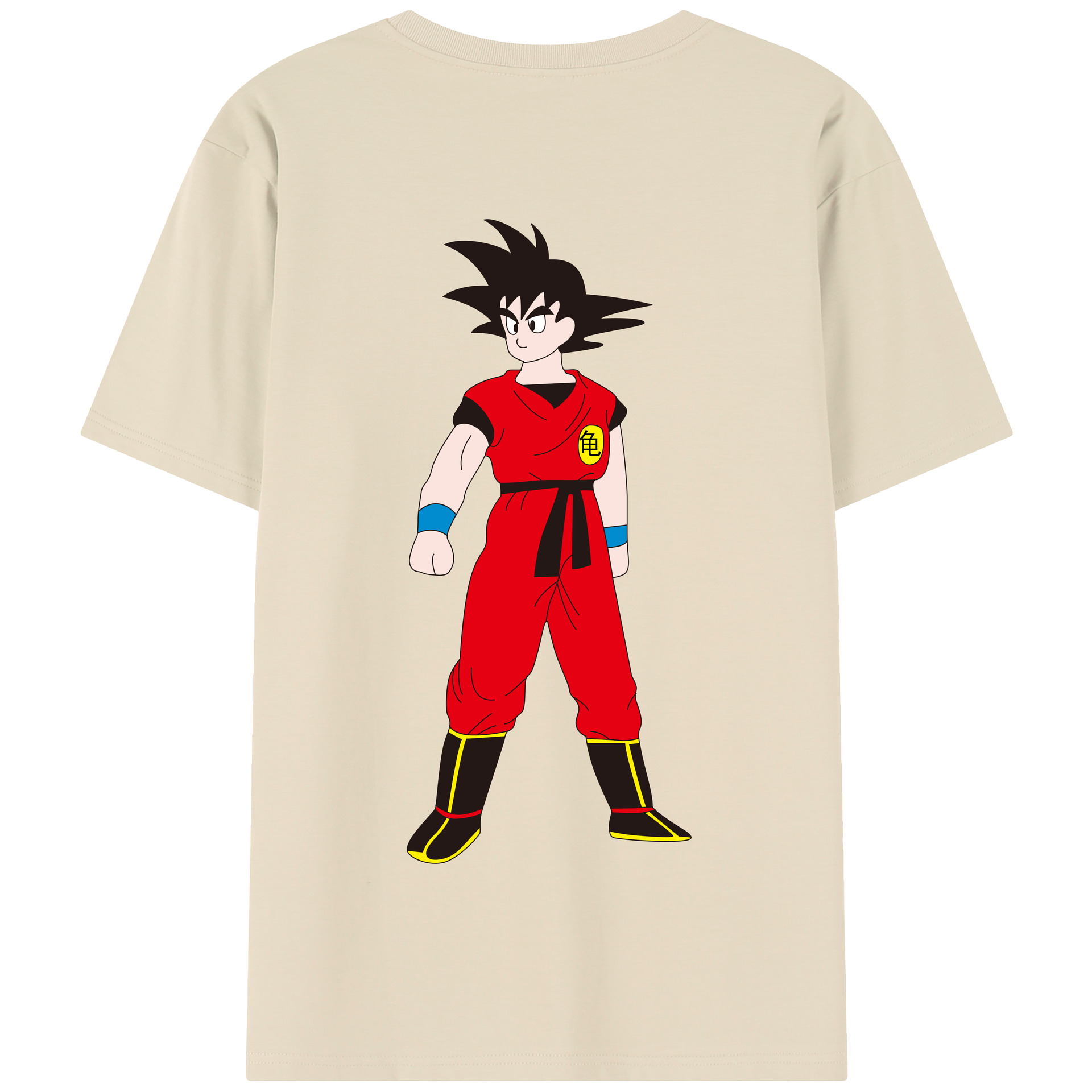（画像用） ドラゴンボール 孫悟空（そん ごくう）Son Goku カカロット DRAGON BALL Kakarotto 綿100％半袖Tシャツ（背面プリント）
