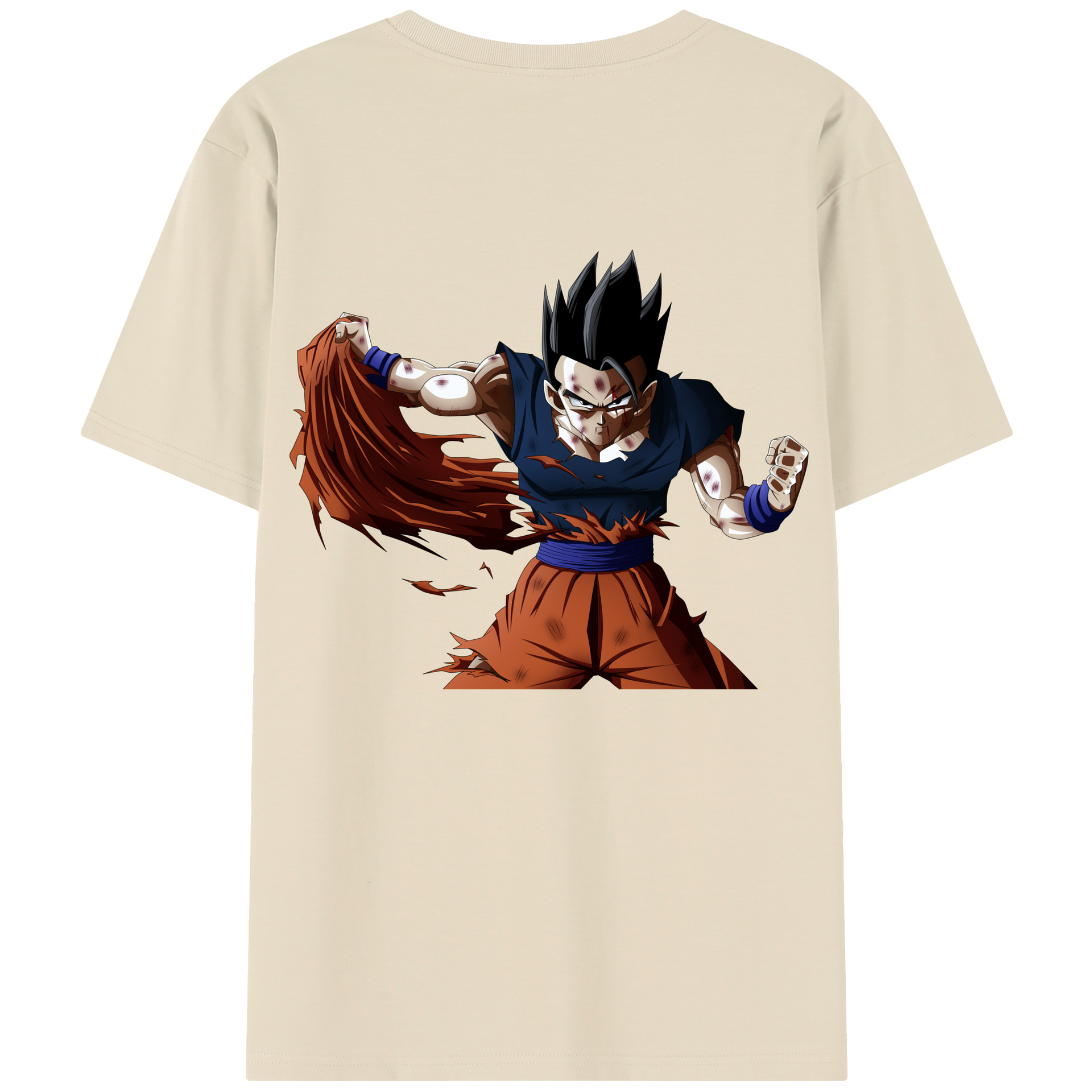 （画像用） ドラゴンボール ベジータ四世（Bejīta Yonsei）DRAGON BALL Vegeta IV 綿100％半袖Tシャツ（背面プリント）