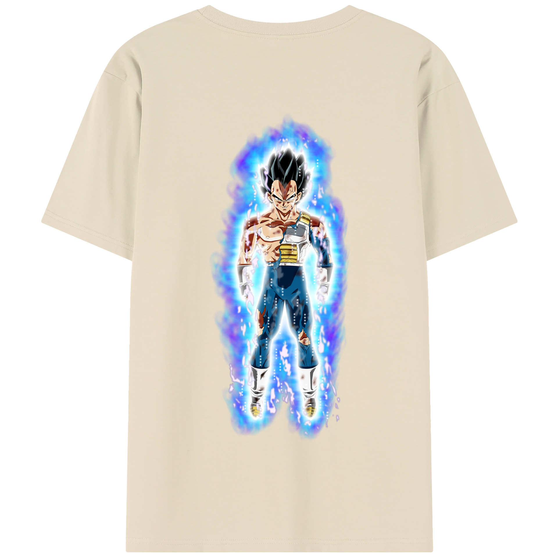 （画像用） ドラゴンボール ベジータ四世（Bejīta Yonsei）DRAGON BALL Vegeta IV 綿100％半袖Tシャツ（背面プリント）