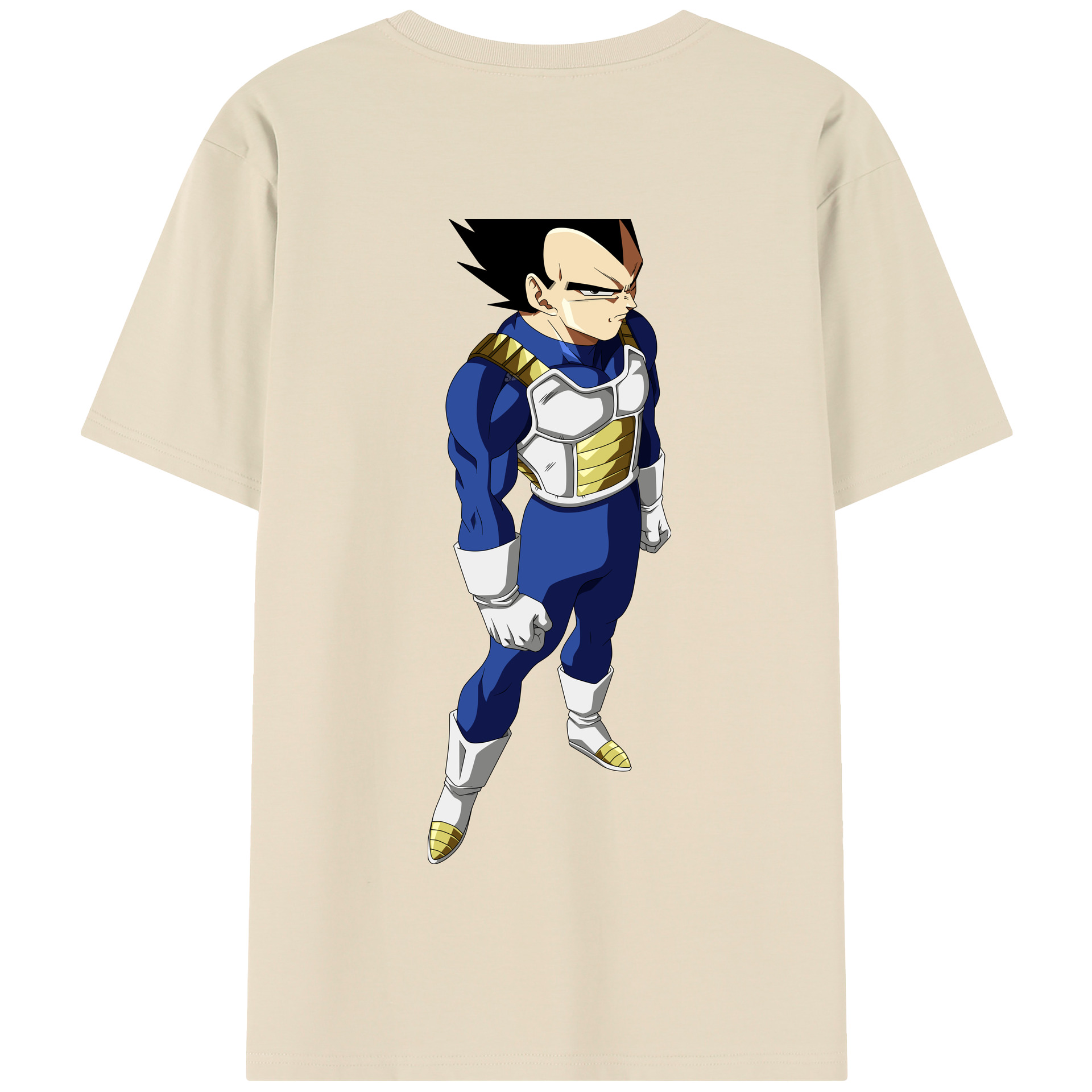 （画像用） ドラゴンボール ベジータ四世（Bejīta Yonsei）DRAGON BALL Vegeta IV 綿100％半袖Tシャツ（背面プリント）