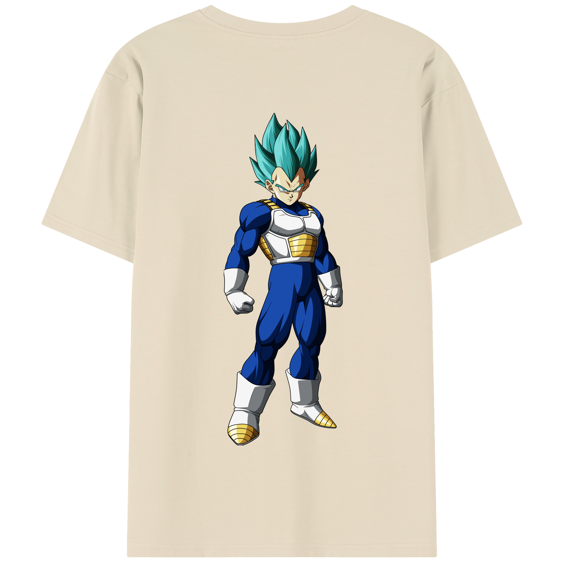 （画像用） ドラゴンボール ベジータ四世（Bejīta Yonsei）DRAGON BALL Vegeta IV 綿100％半袖Tシャツ（背面プリント）