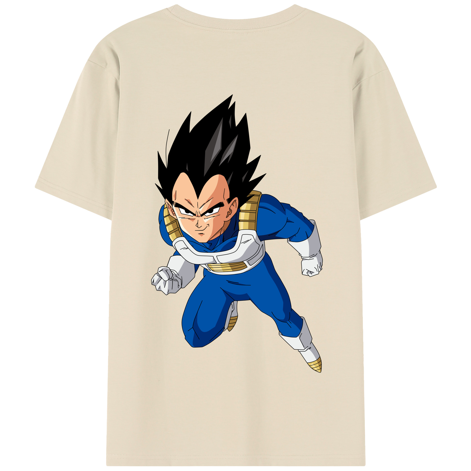 （画像用） ドラゴンボール ベジータ四世（Bejīta Yonsei）DRAGON BALL Vegeta IV 綿100％半袖Tシャツ（背面プリント）